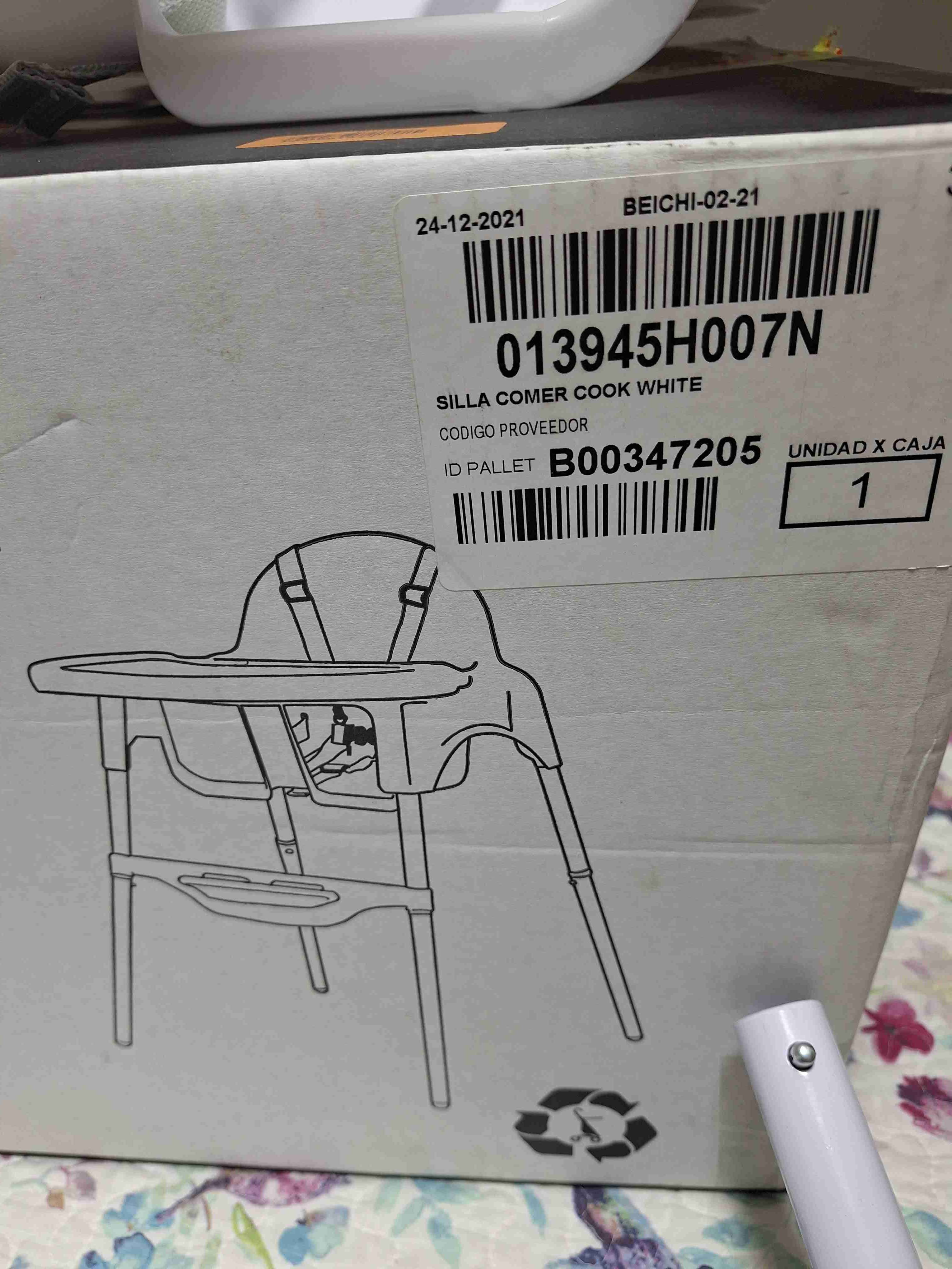 Silla de Comer Cosco blanco - miniatura 3