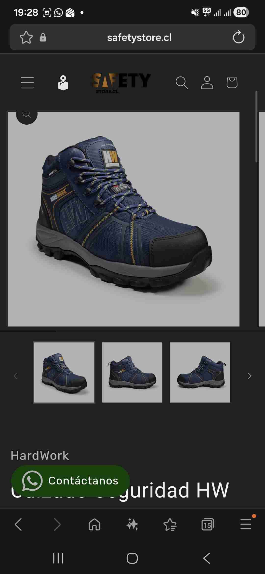 Botas de seguridad HardWork azul