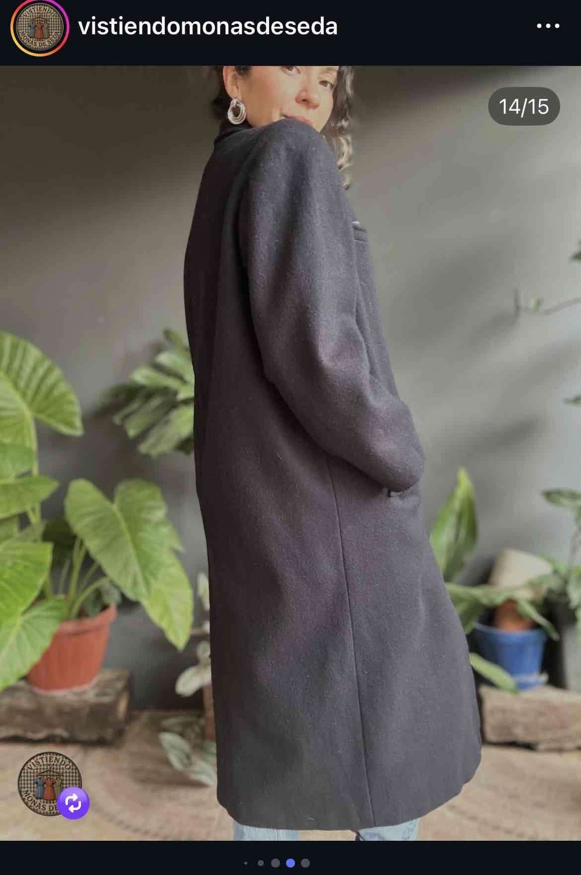 Abrigo negro de lana - miniatura 6