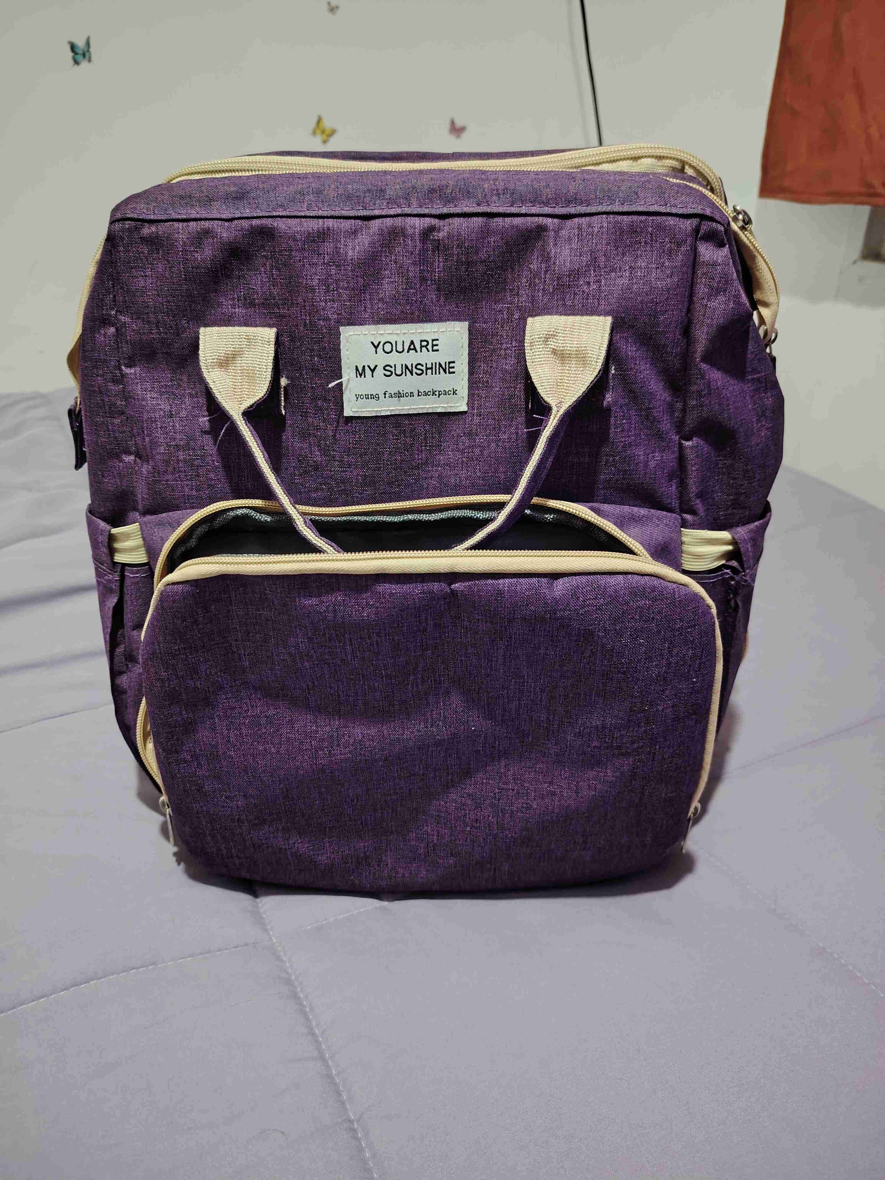 Mochila maternal morada - miniatura 1