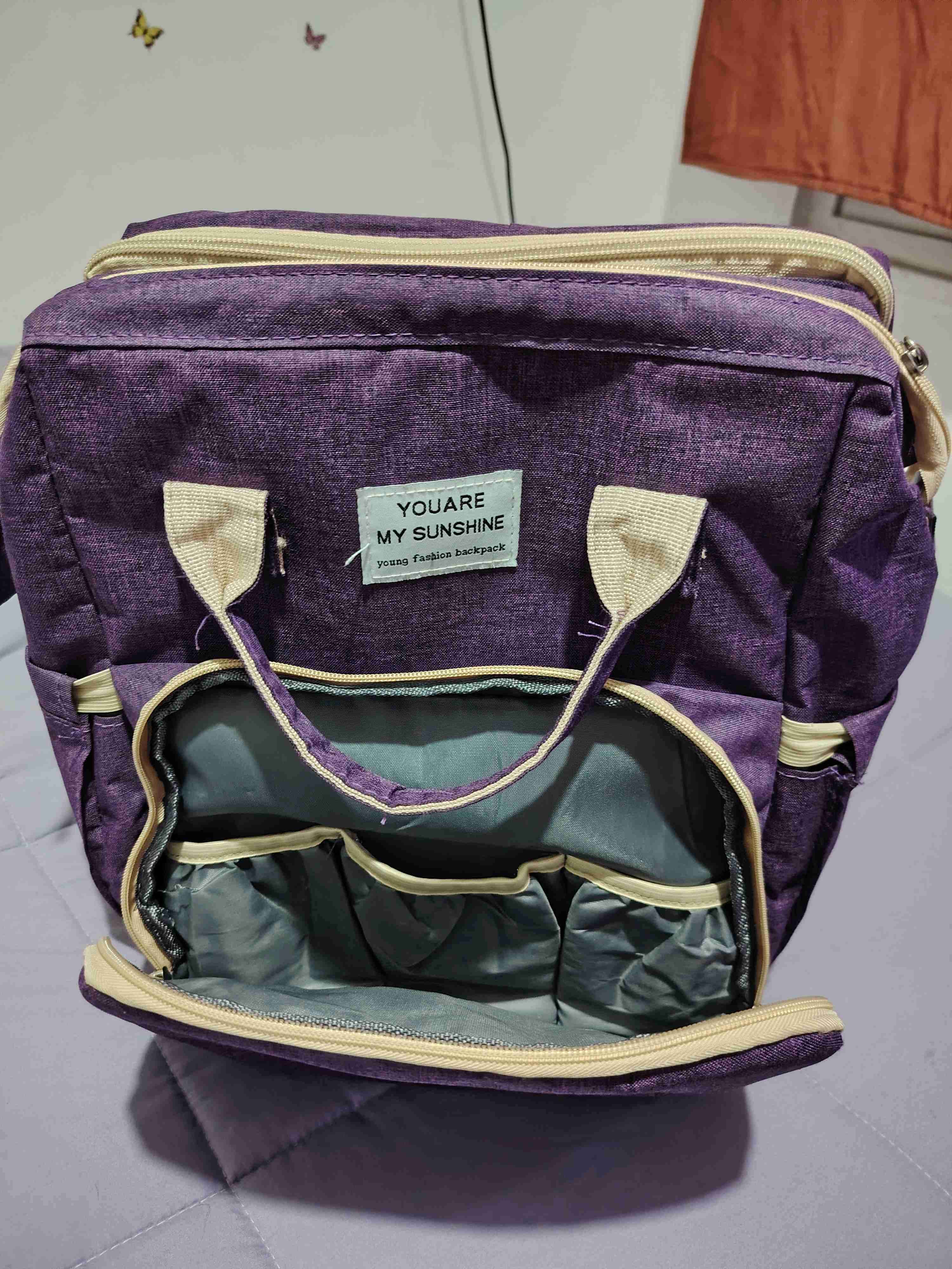 Mochila maternal morada - miniatura 2