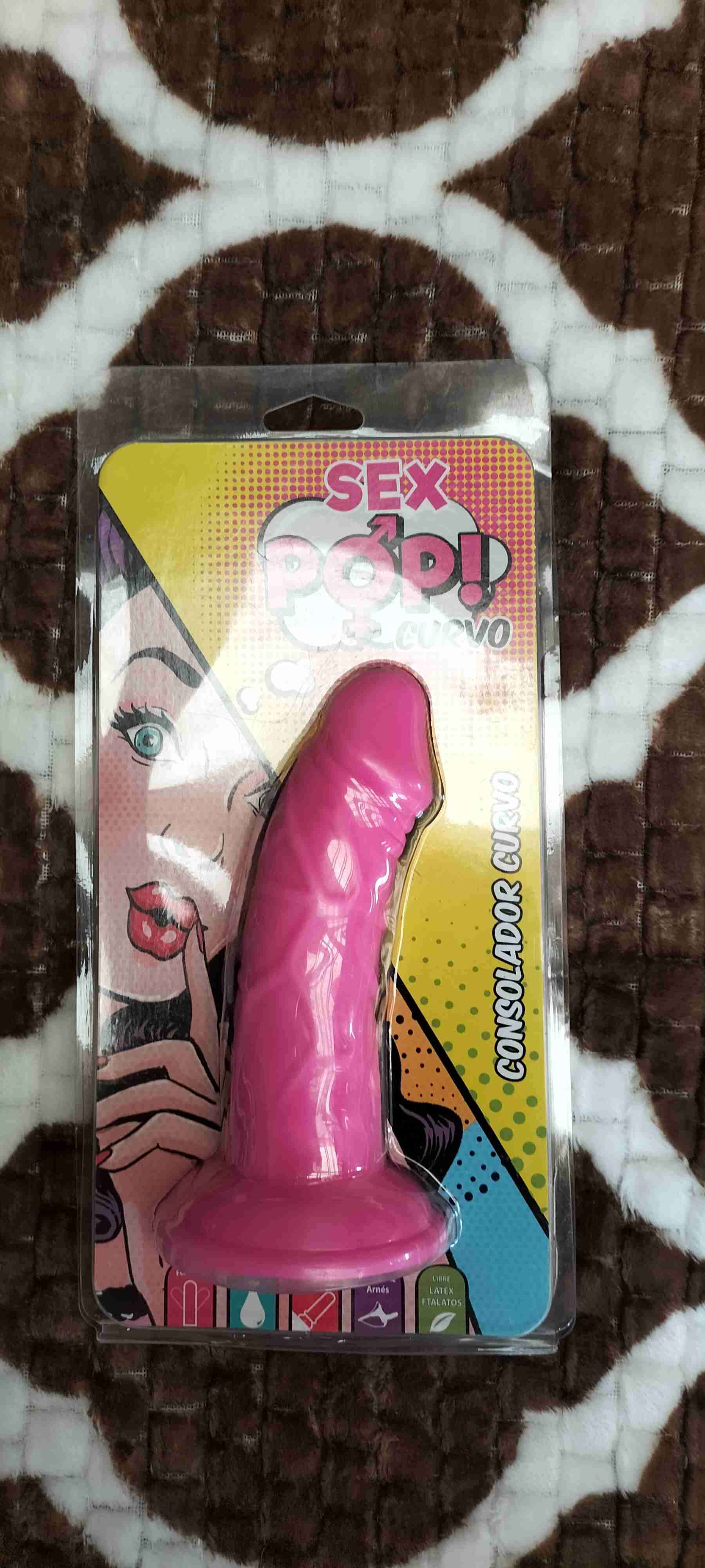 Consolador curvo rosado