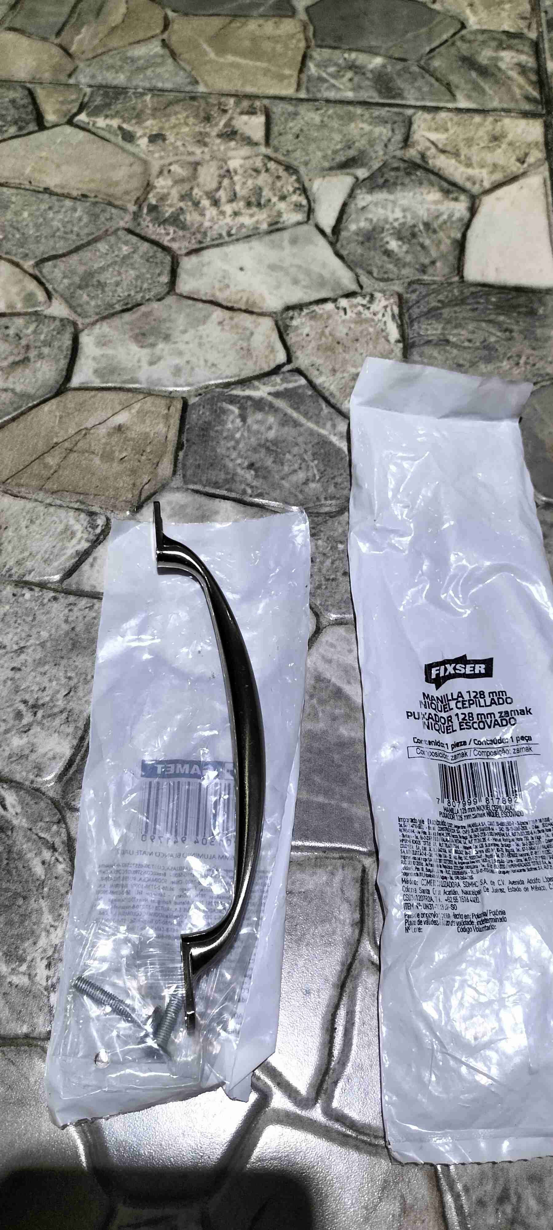 Manilla niquelada Fixser 128 mm - miniatura 2