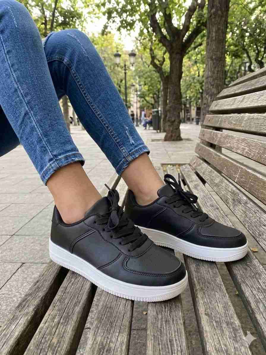 Zapatillas urbanas de dama, color  negras - miniatura 6