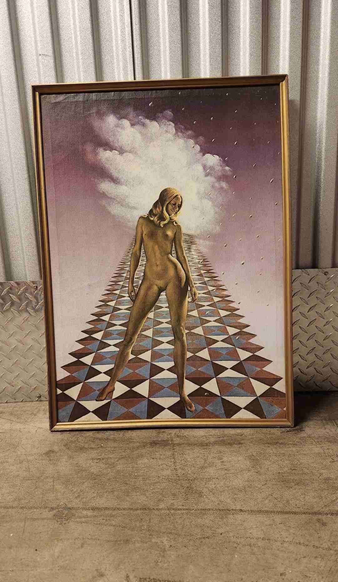 Cuadro de arte surrealista enmarcado - miniatura 1