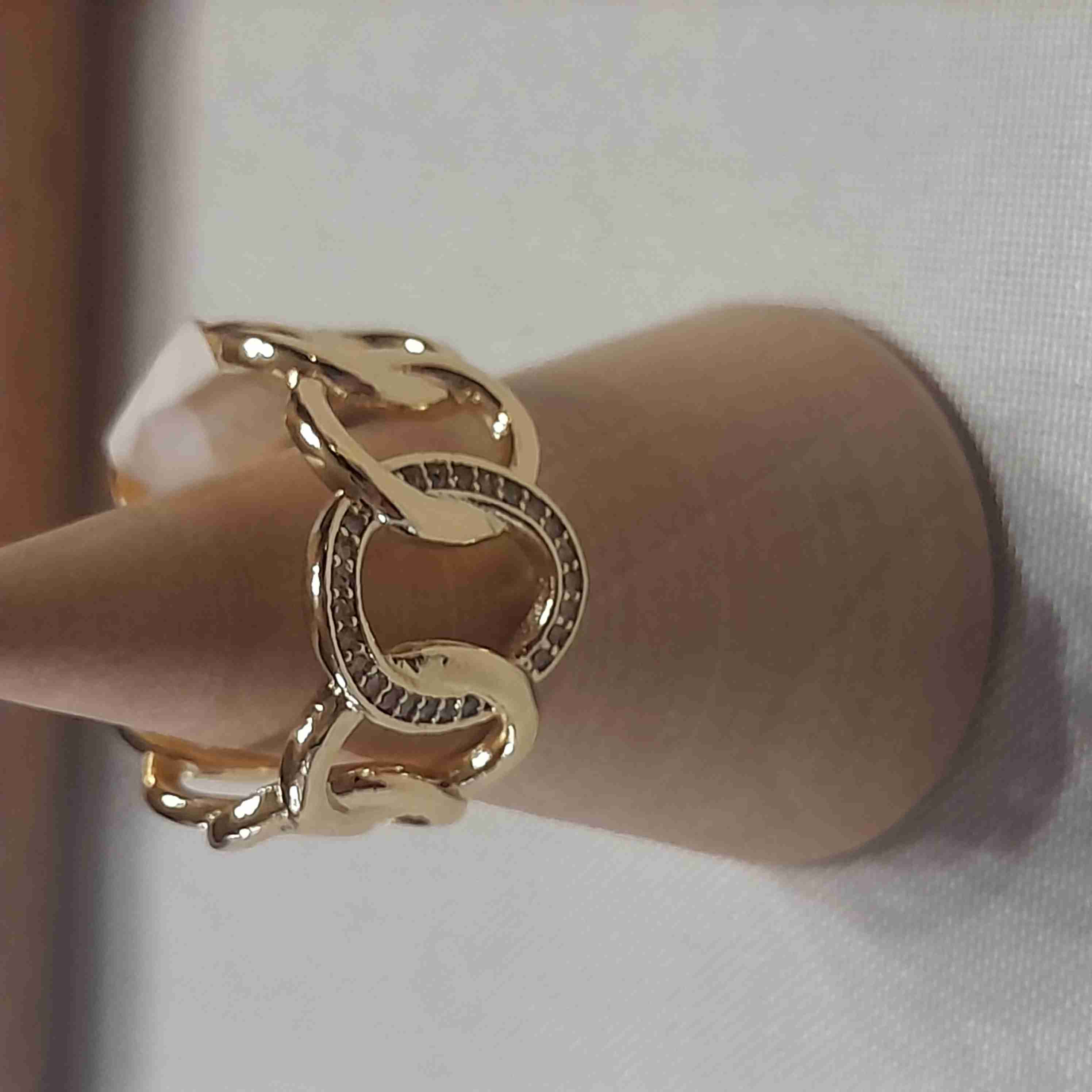 Anillo cadena dorado