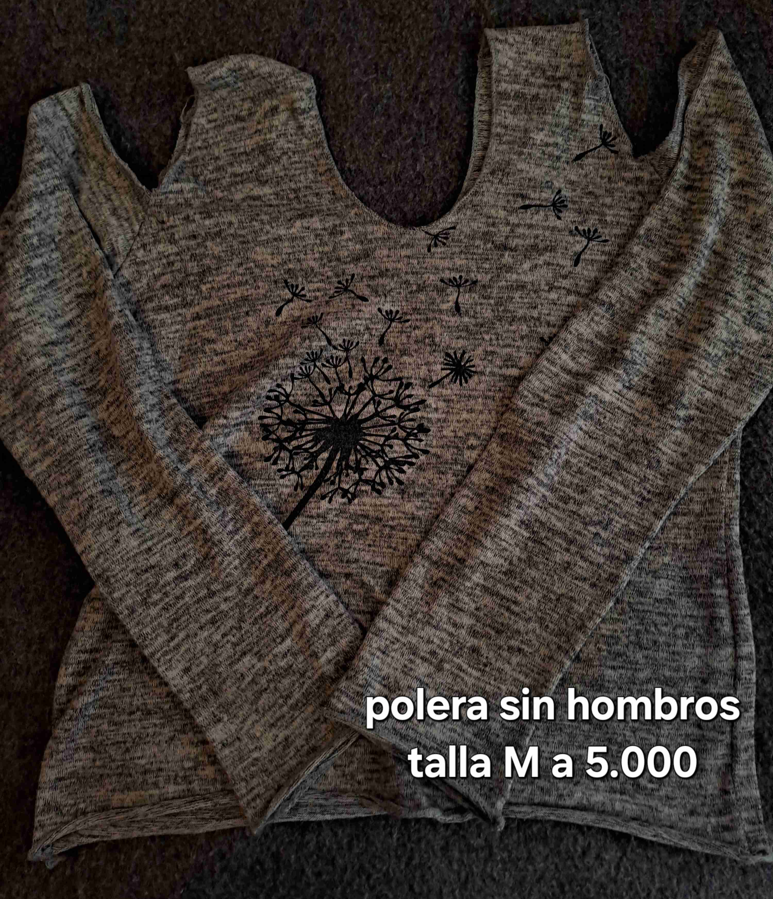 Polera sin hombros
