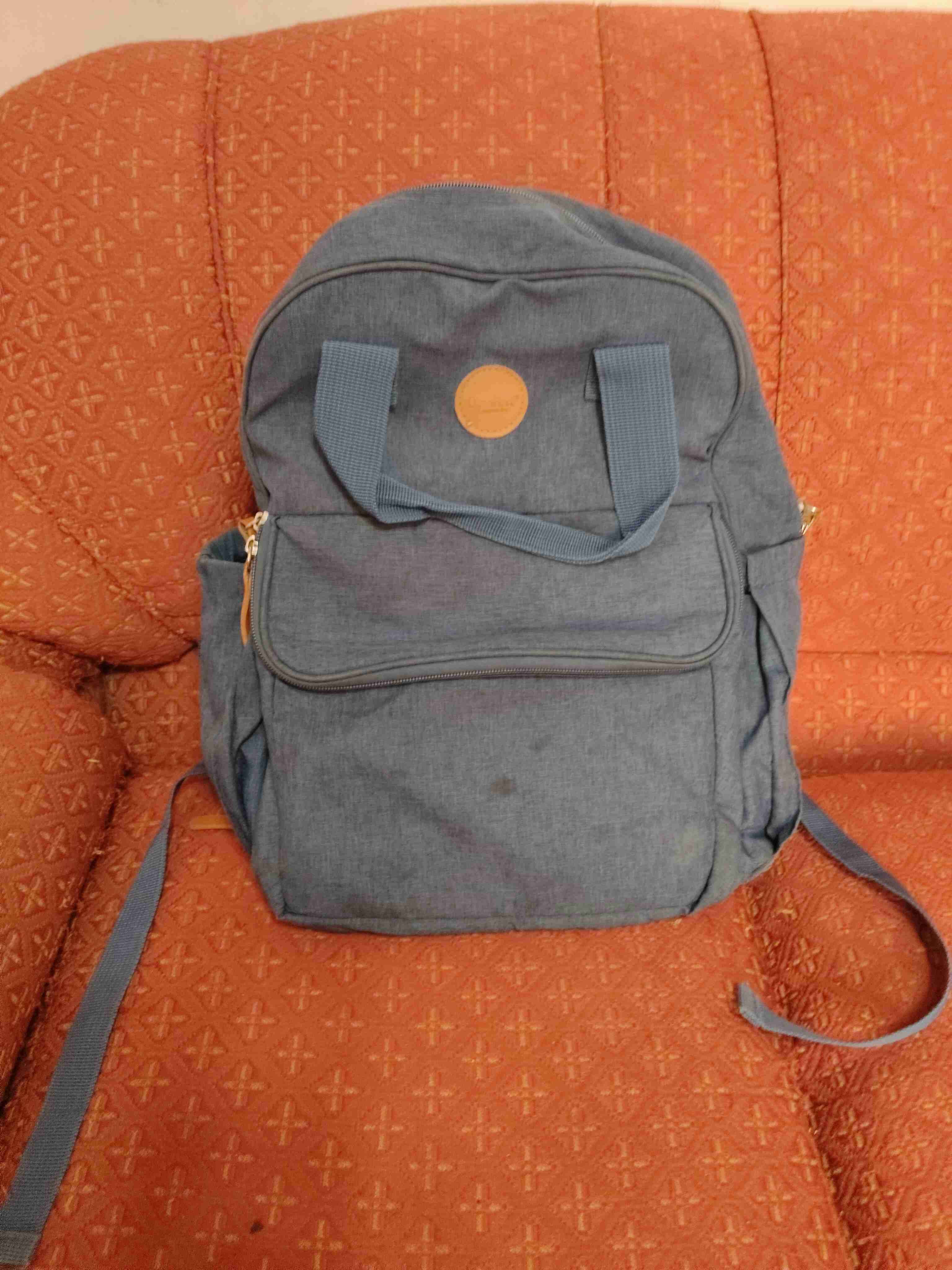 Mochila azul de lona