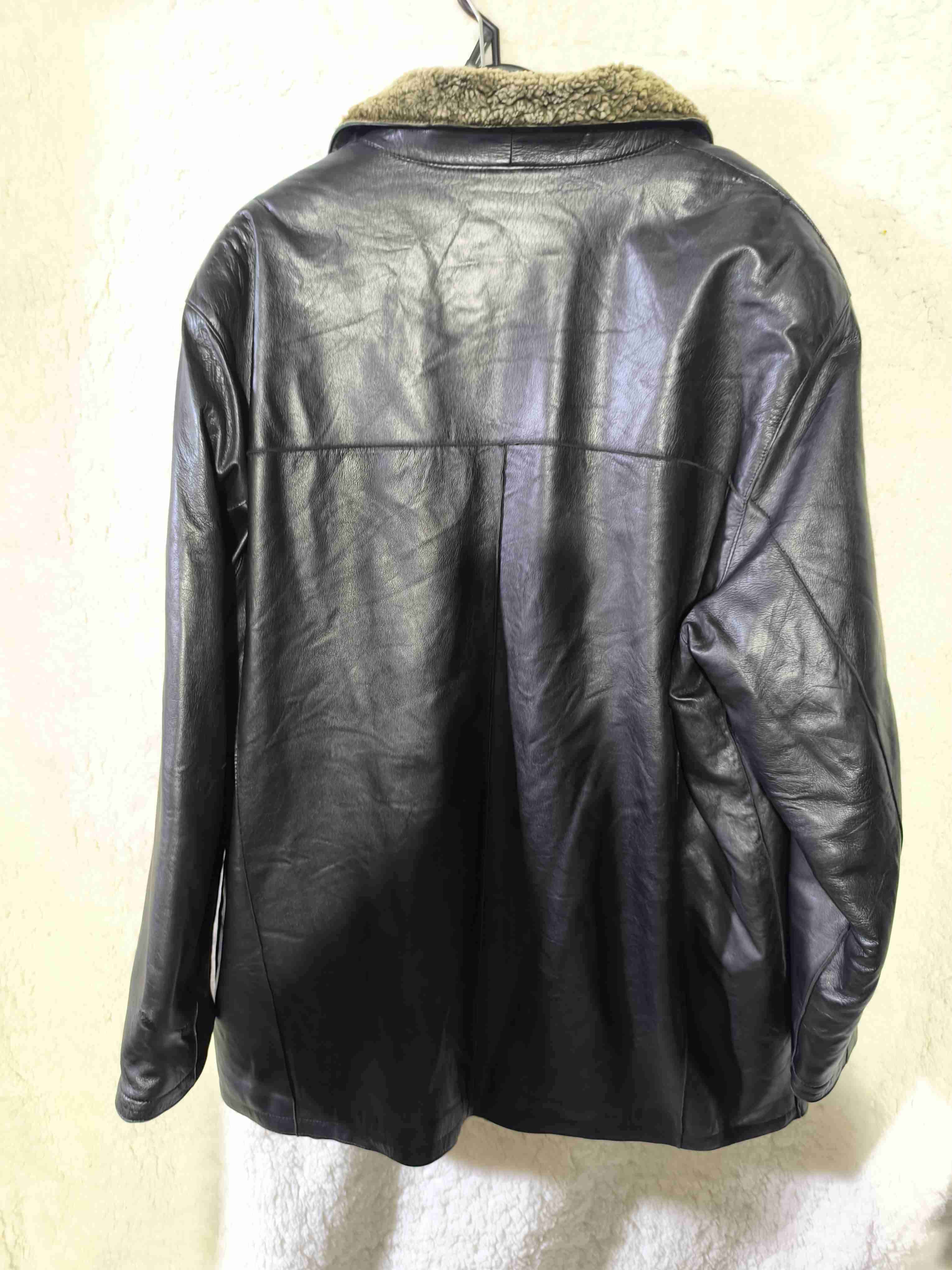 Abrigo de cuero negro - miniatura 5