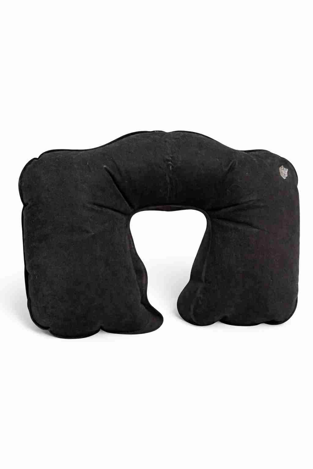 Cojín de viaje negro inflable