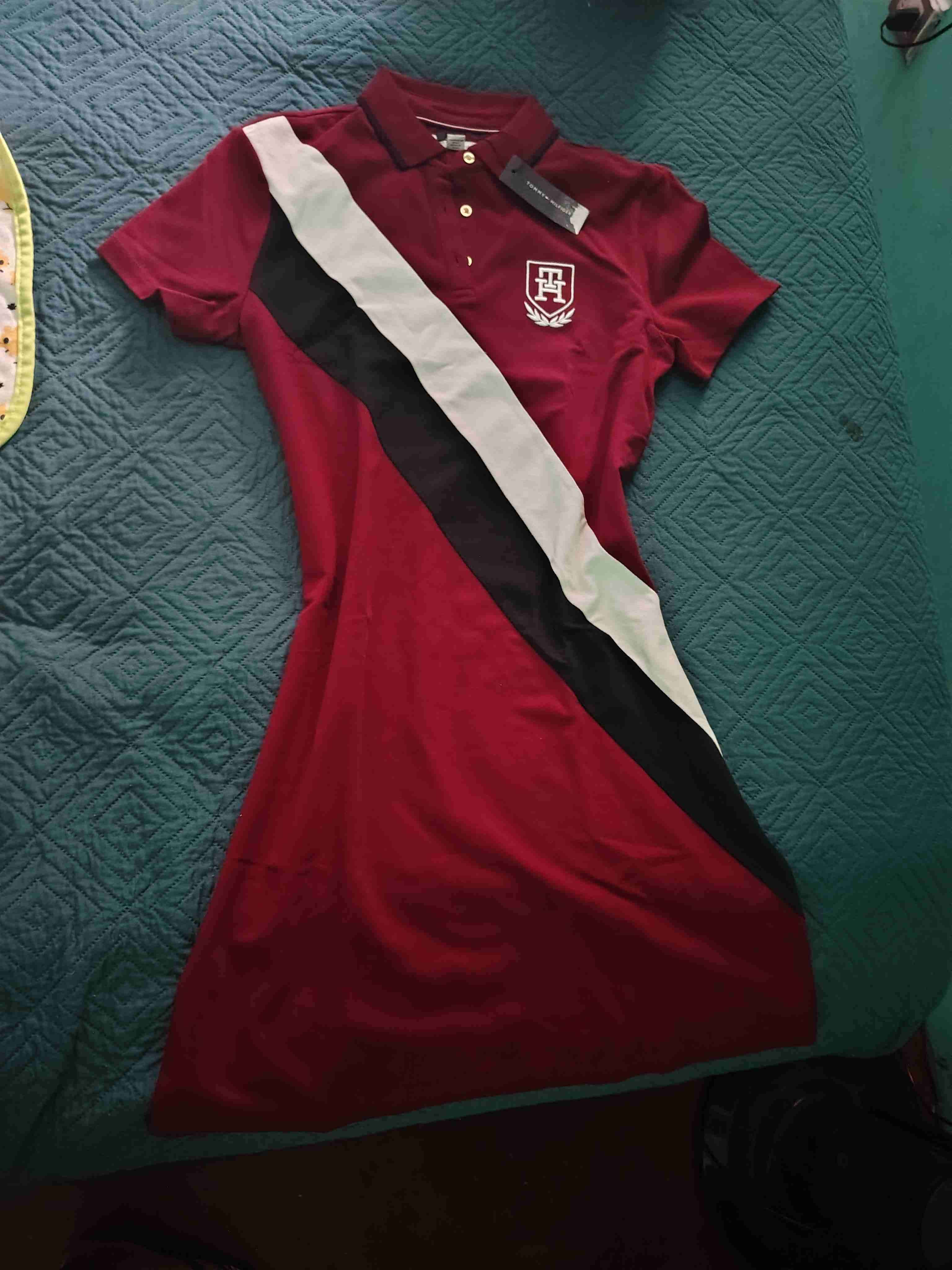 Vestido Tommy Hilfiger rojo con rayas - 1