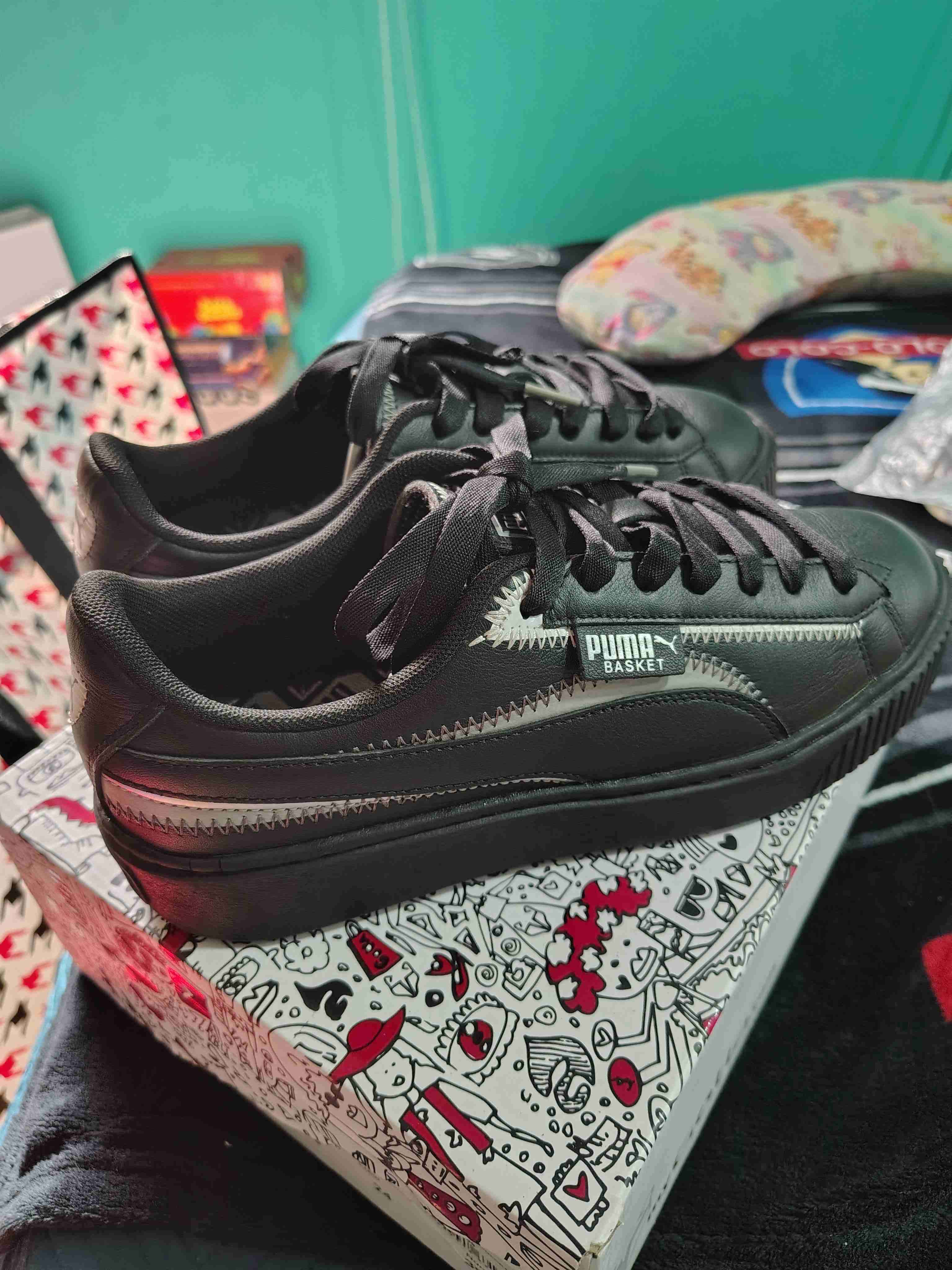 Zapatillas negras Puma Basket - 1