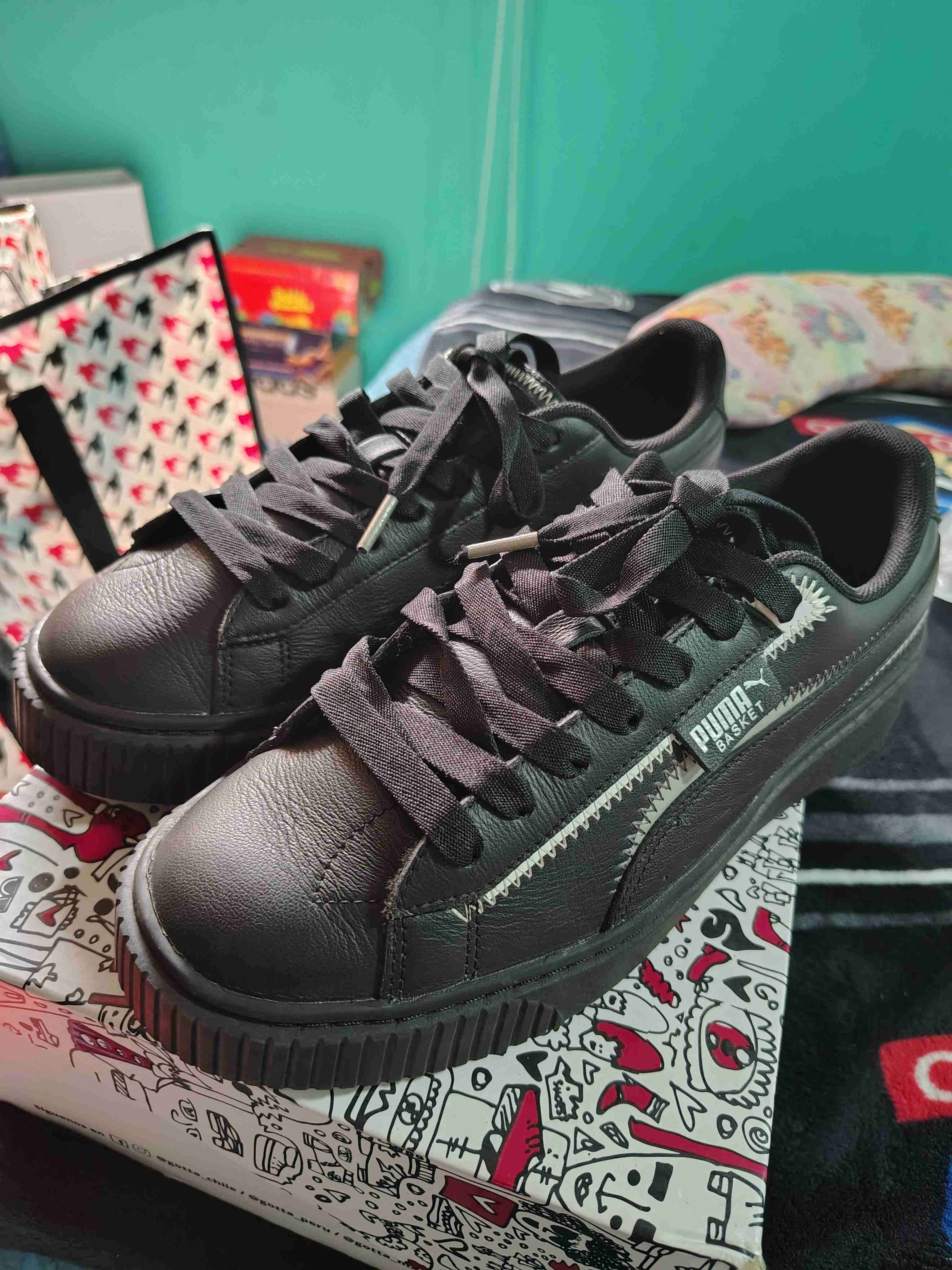 Zapatillas negras Puma Basket - 5
