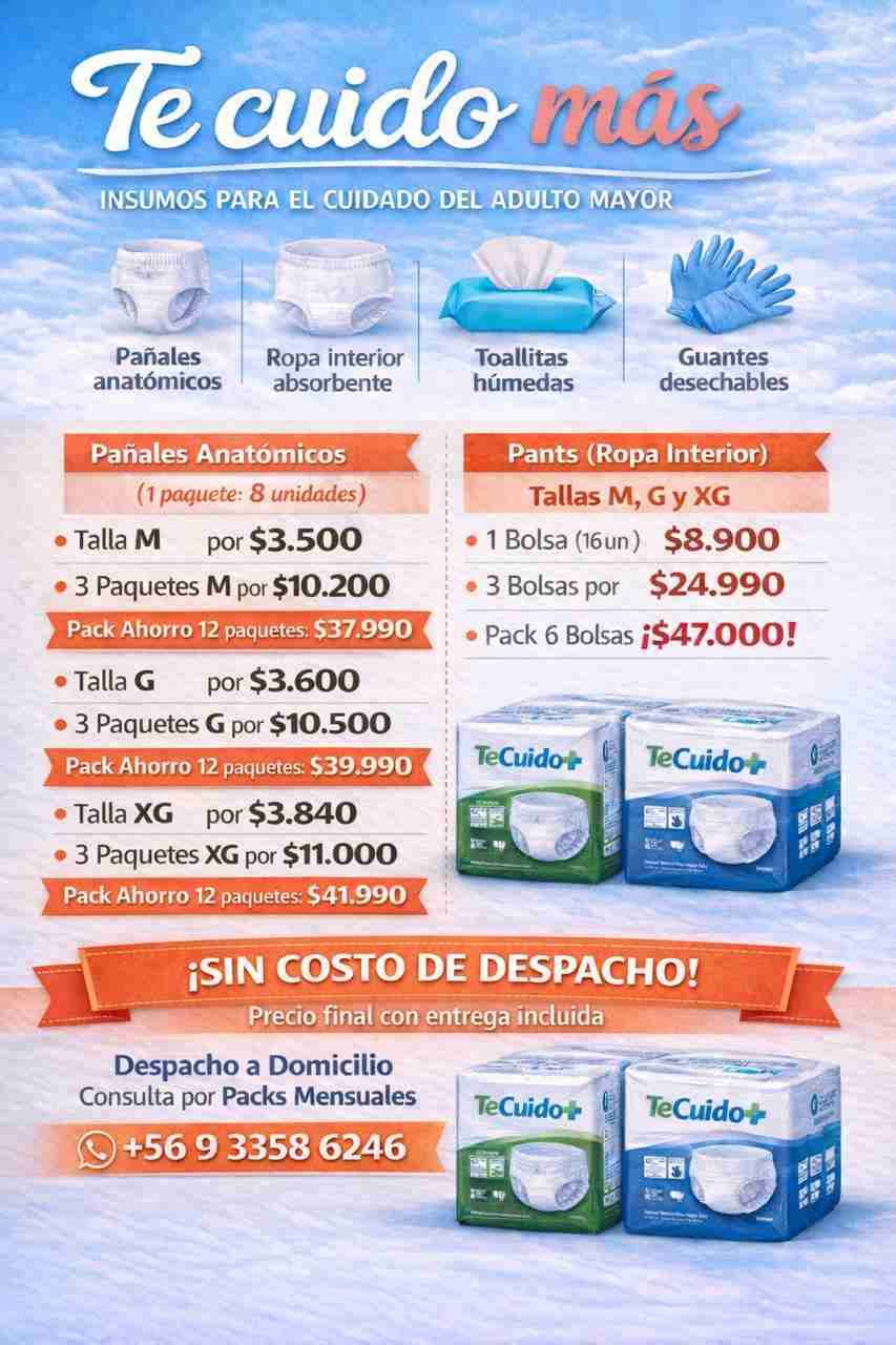 Pañales anatómicos talla M