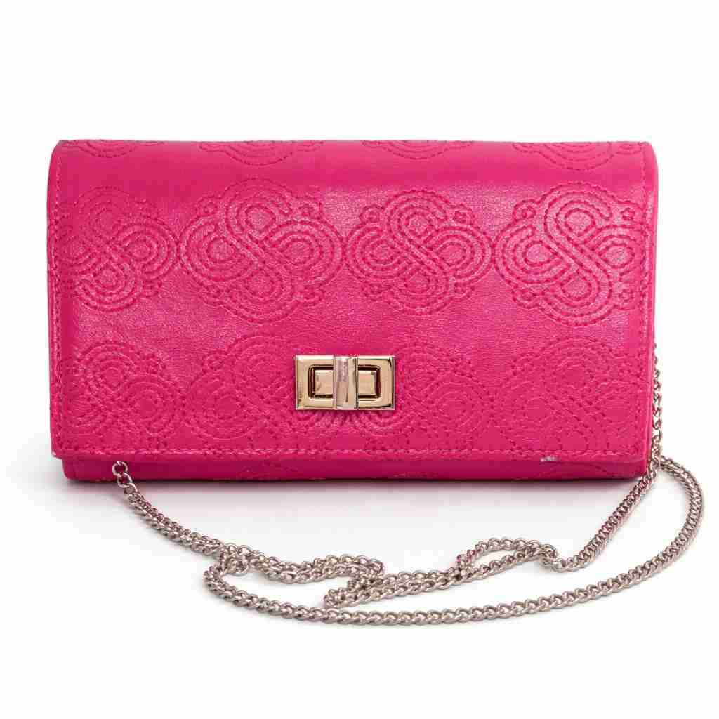 Cartera rosa con cadena - miniatura 1