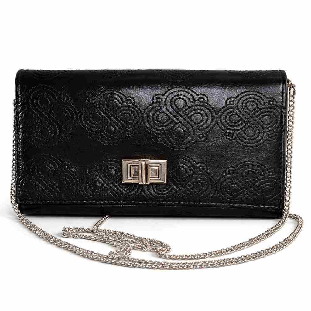 Cartera negra con cadena - miniatura 1