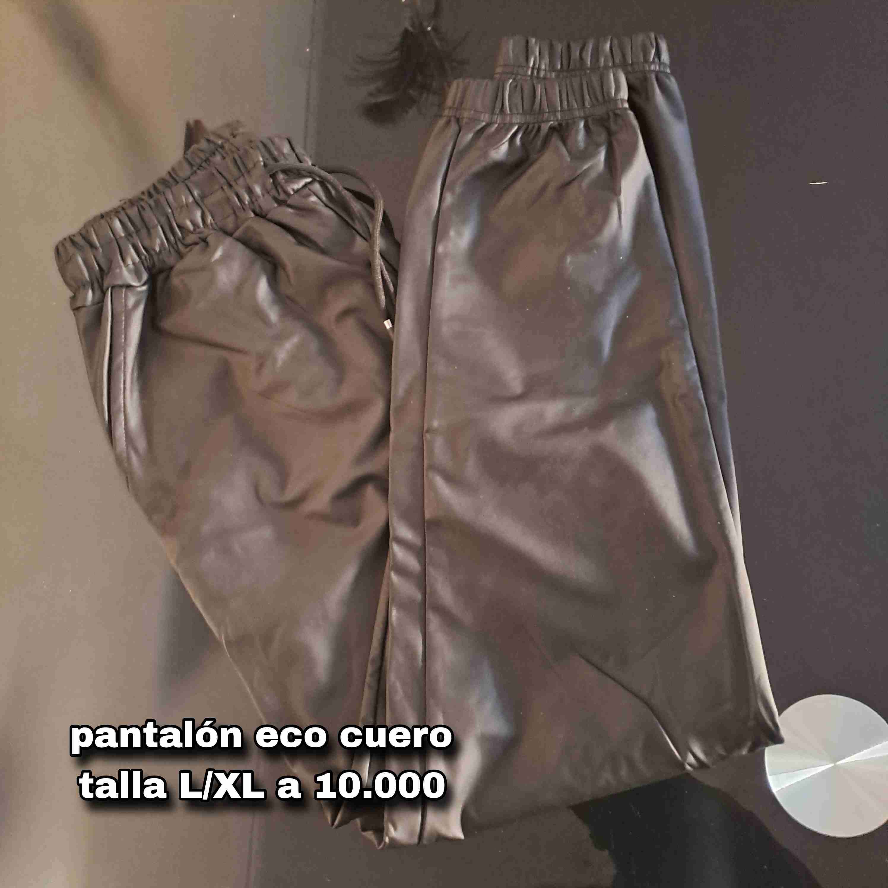 Pantalón eco cuero negro