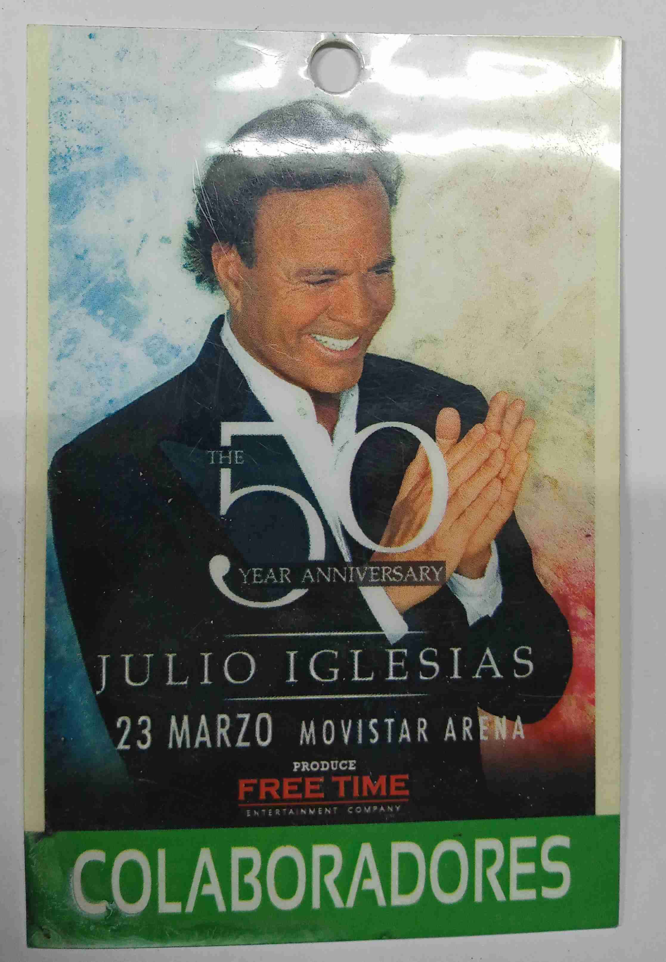 Acreditación concierto Julio Iglesias