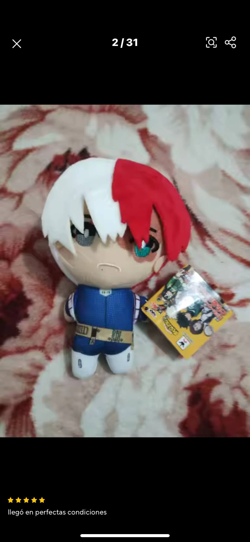 Peluche personaje Todoroki Shoto