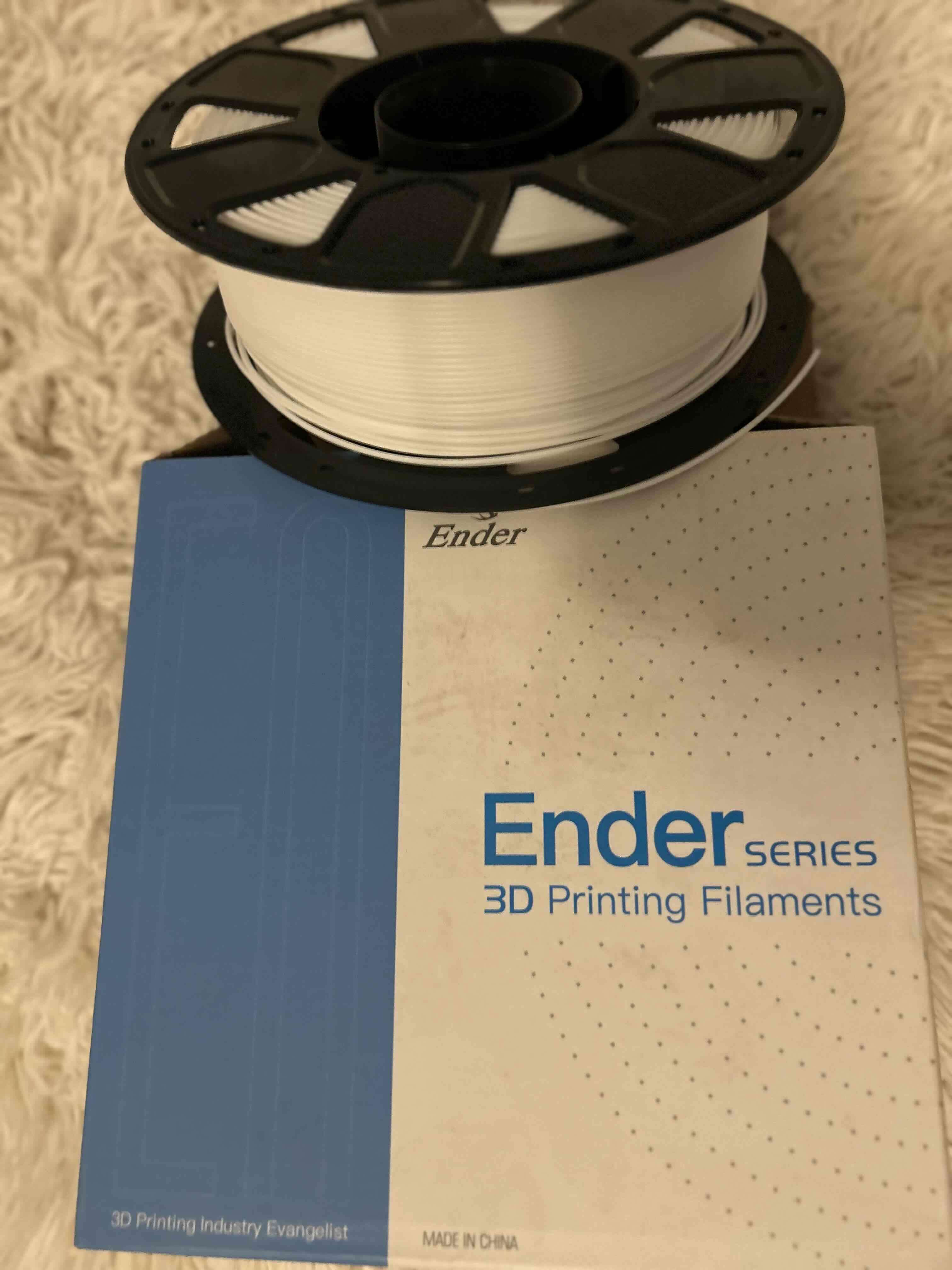 Filamento blanco Ender para impresora 3D