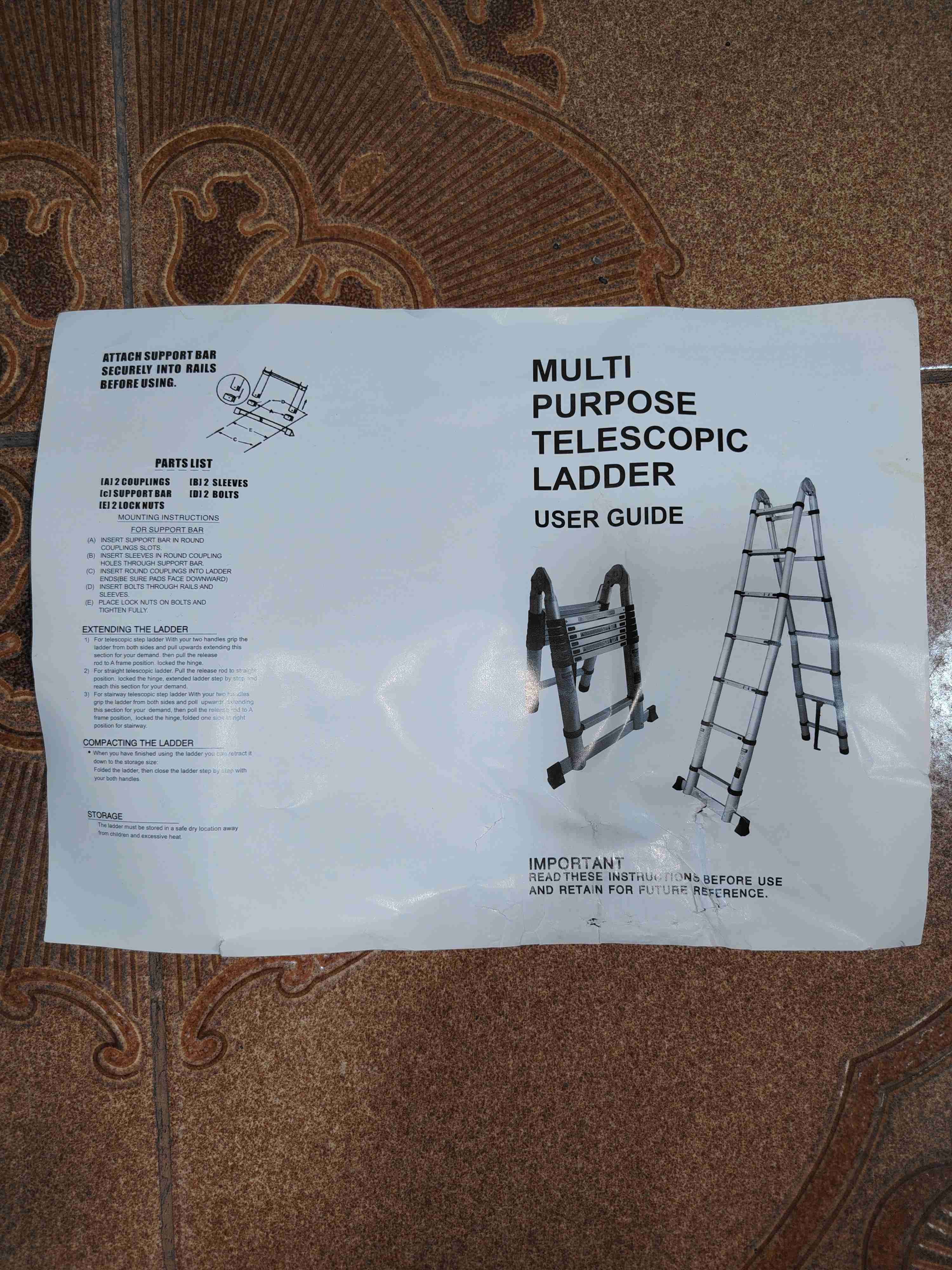 Escalera telescópica plegable - miniatura 6