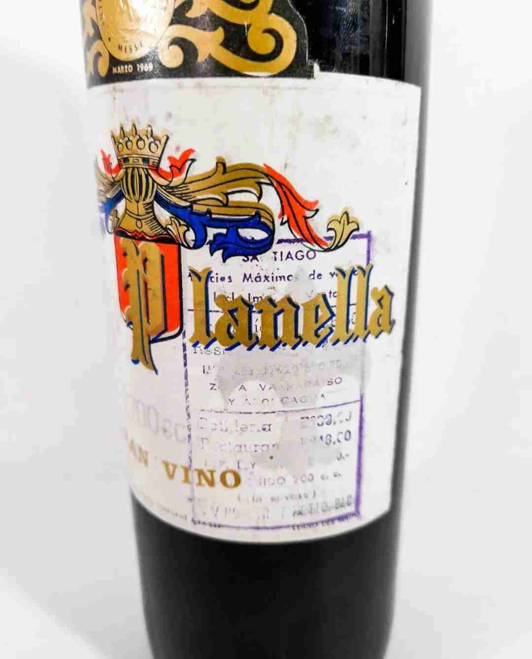 Botella de vino antiguo José Planella. - 2