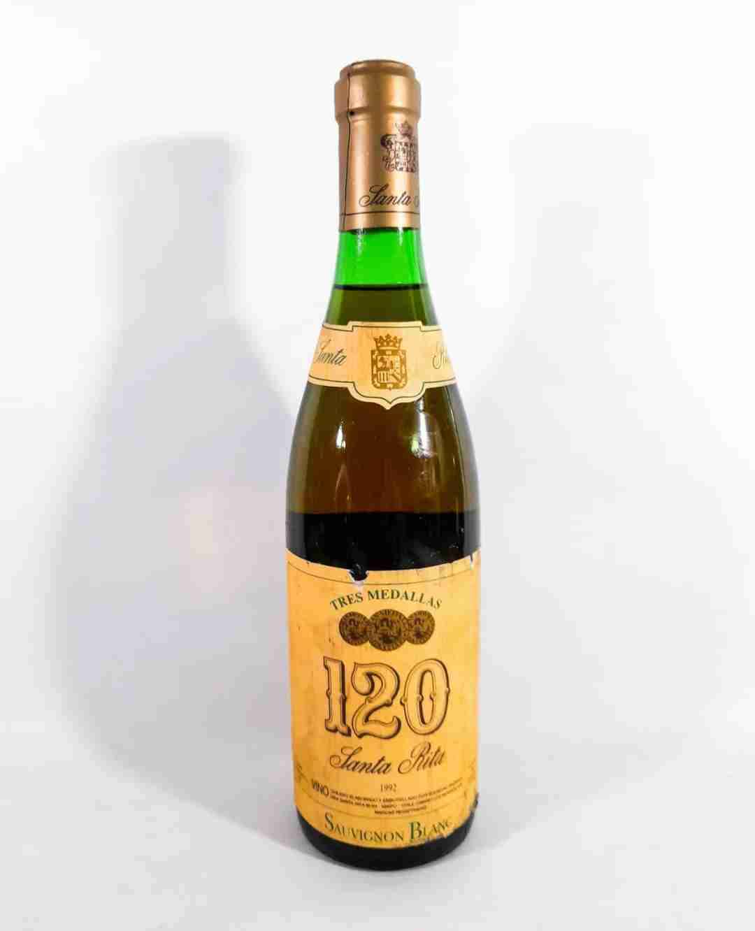 Botella antigua de vino. 120, tres medallas. - miniatura 1