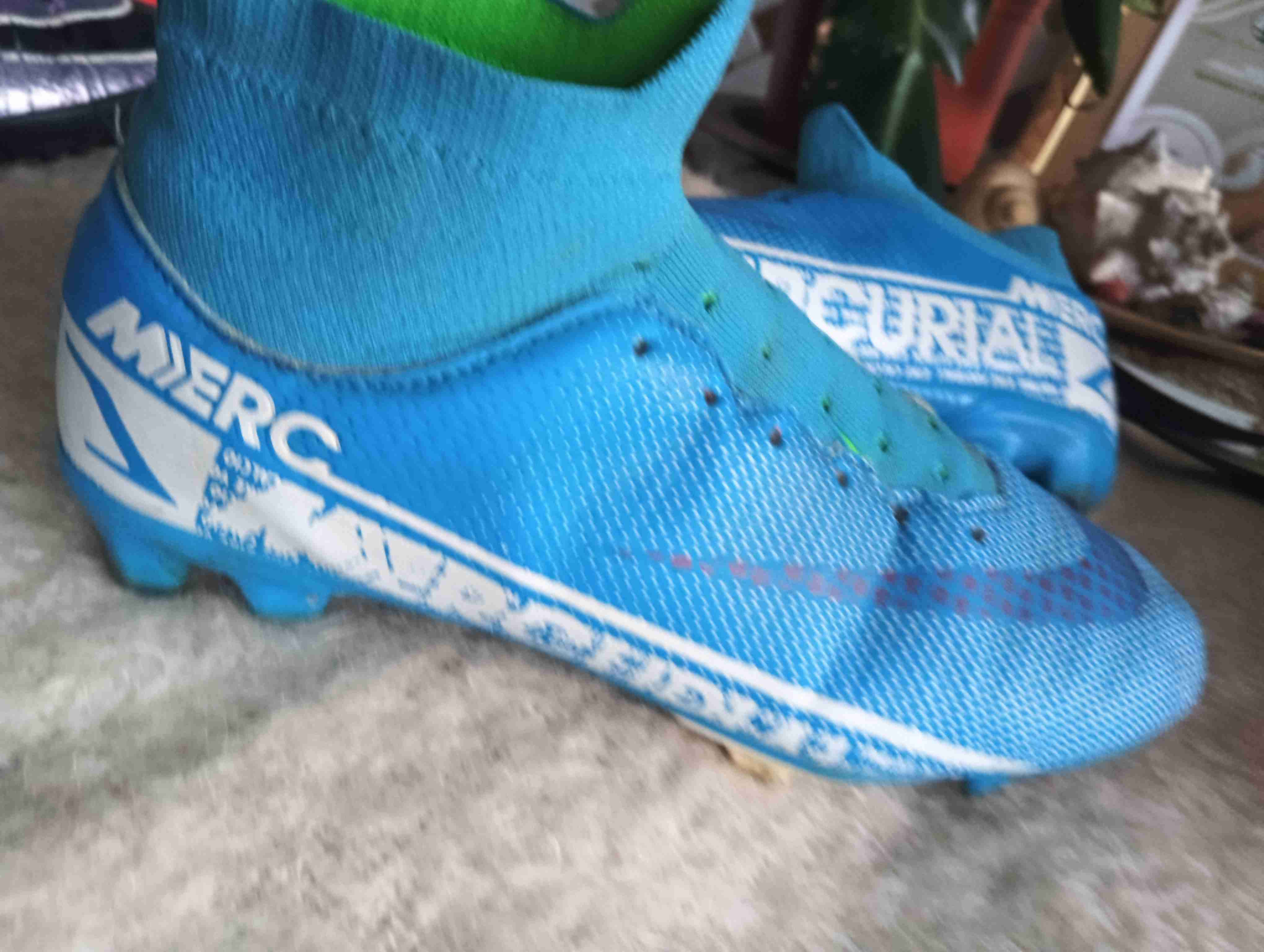 Botines de fútbol azules - miniatura 4