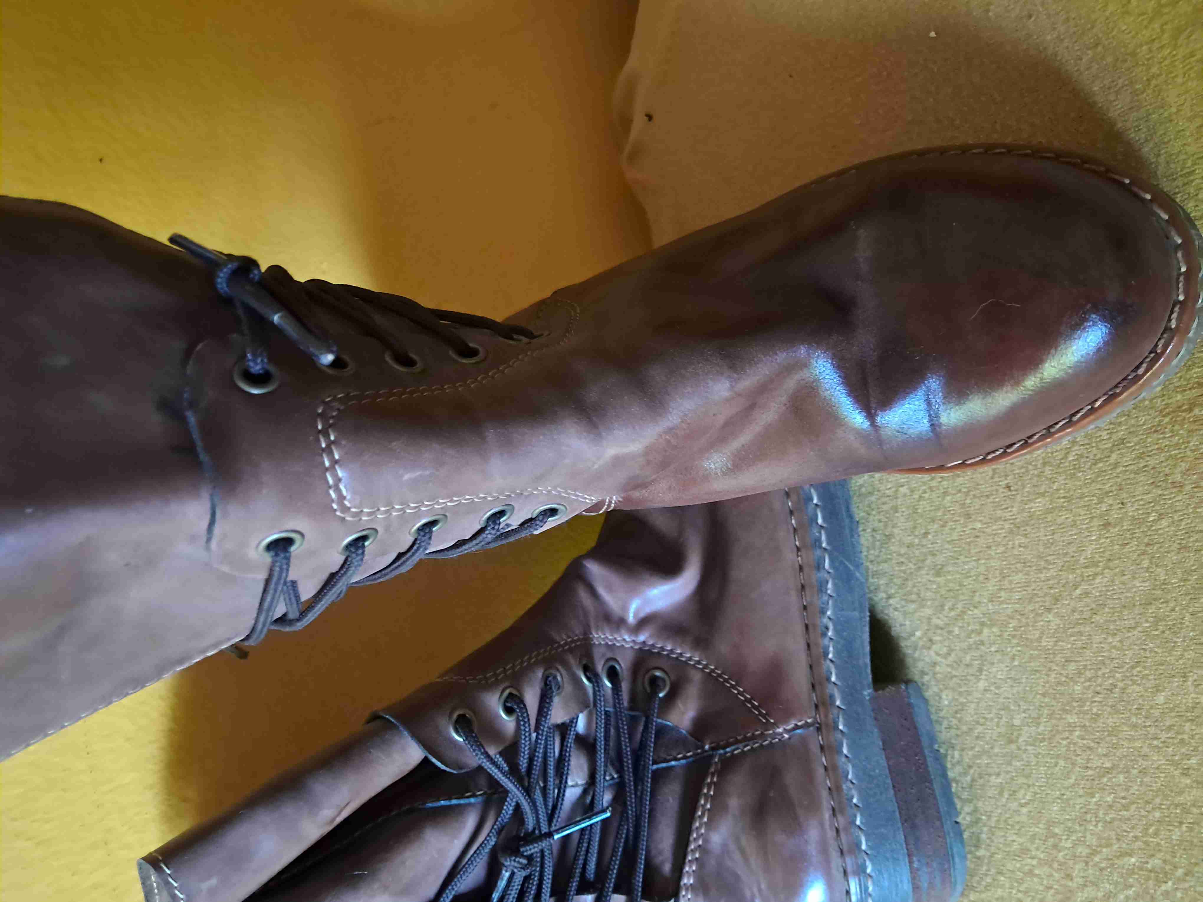 Botas de cuero marrón - 1