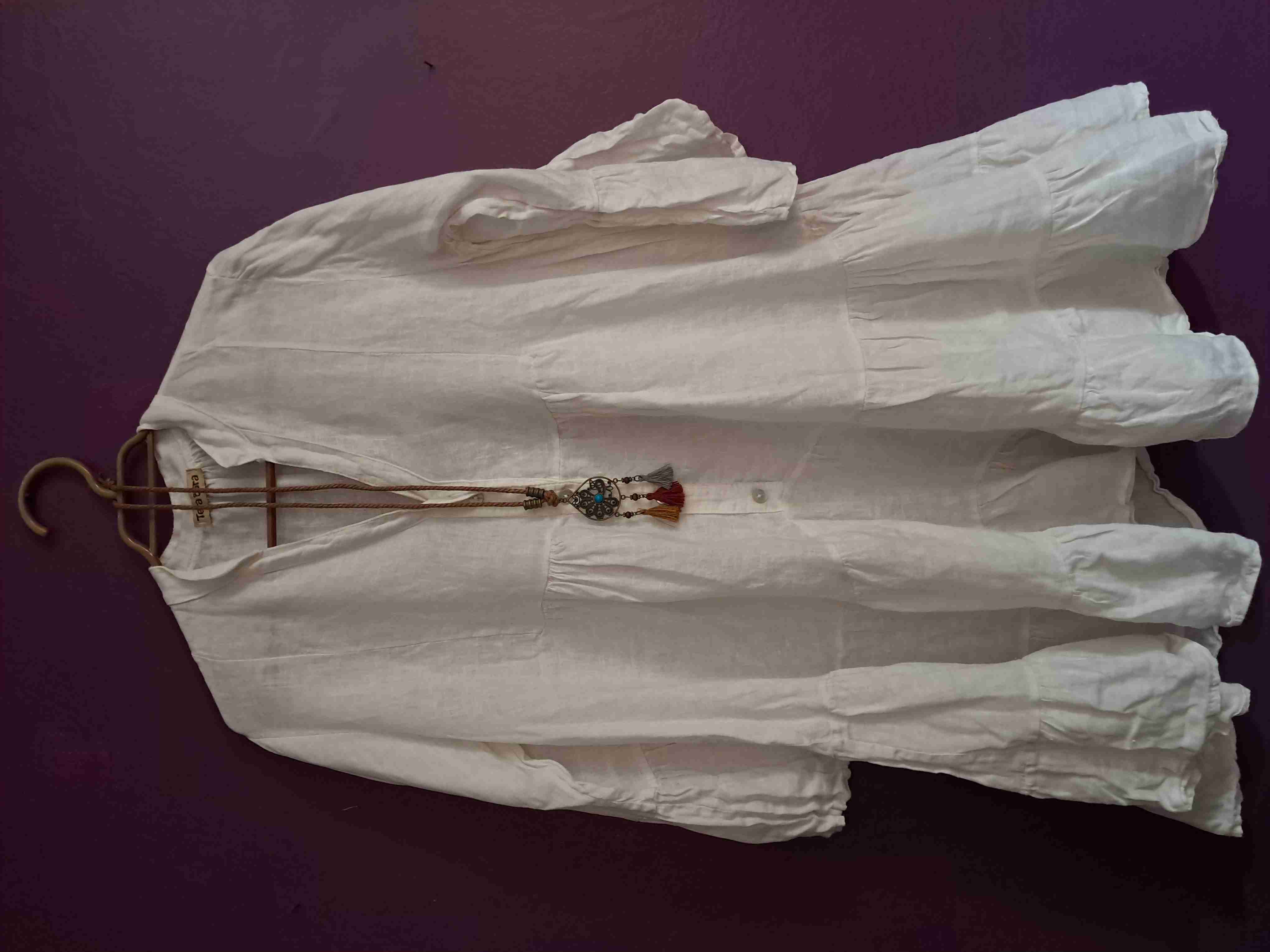 Vestido blanco bohemio - miniatura 1