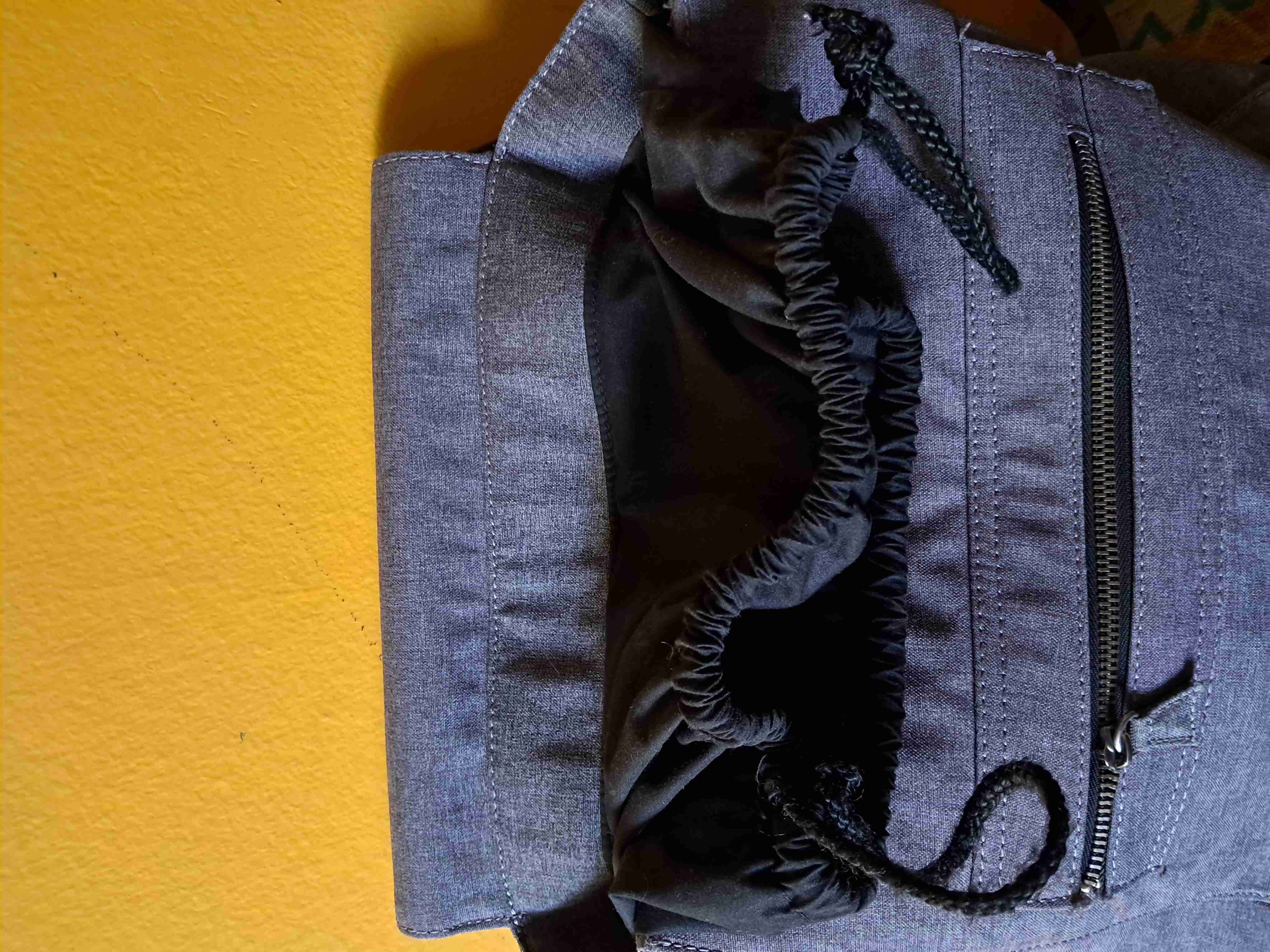 Bolso de tela gris con cierre - miniatura 2