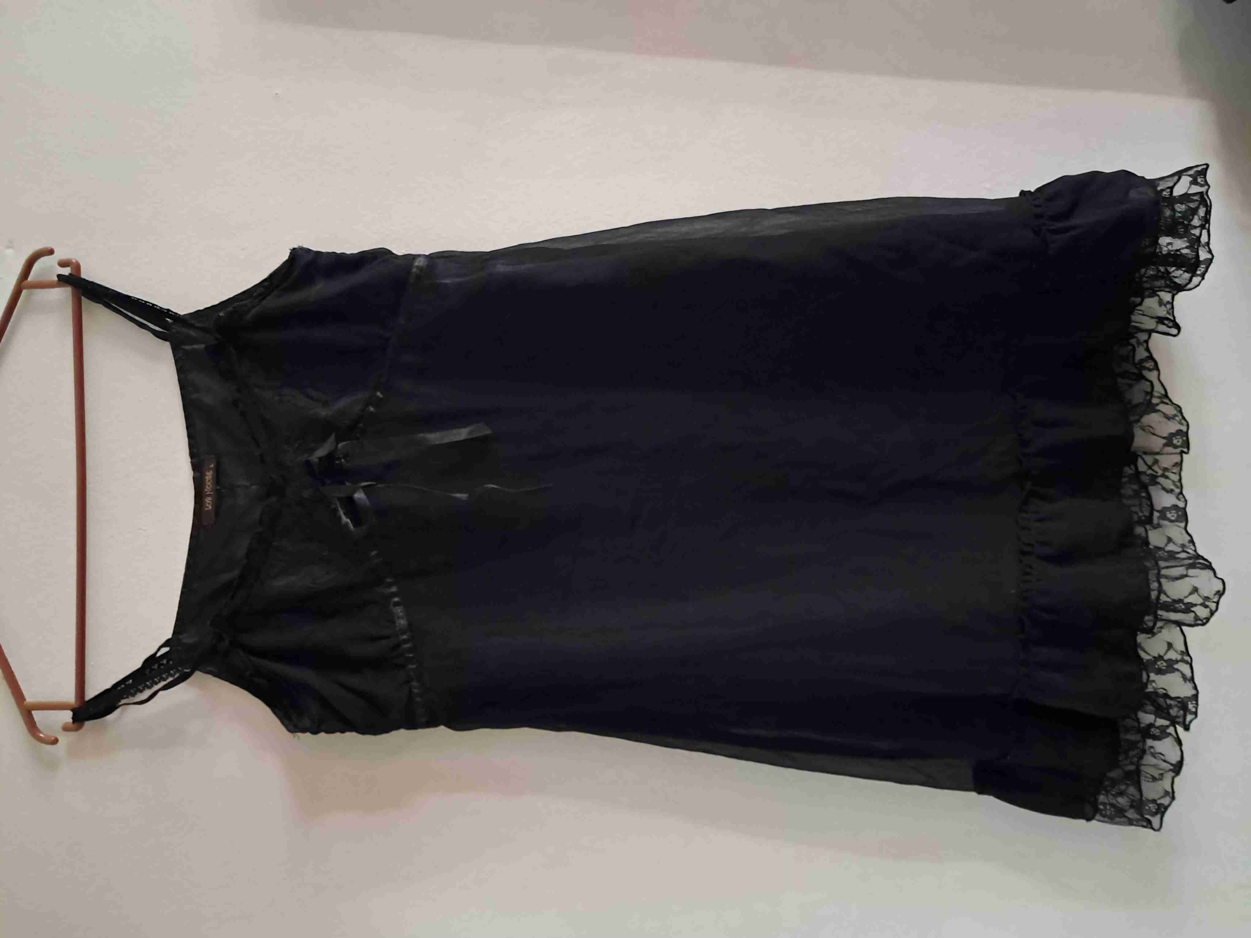 Vestido negro con encaje - 1