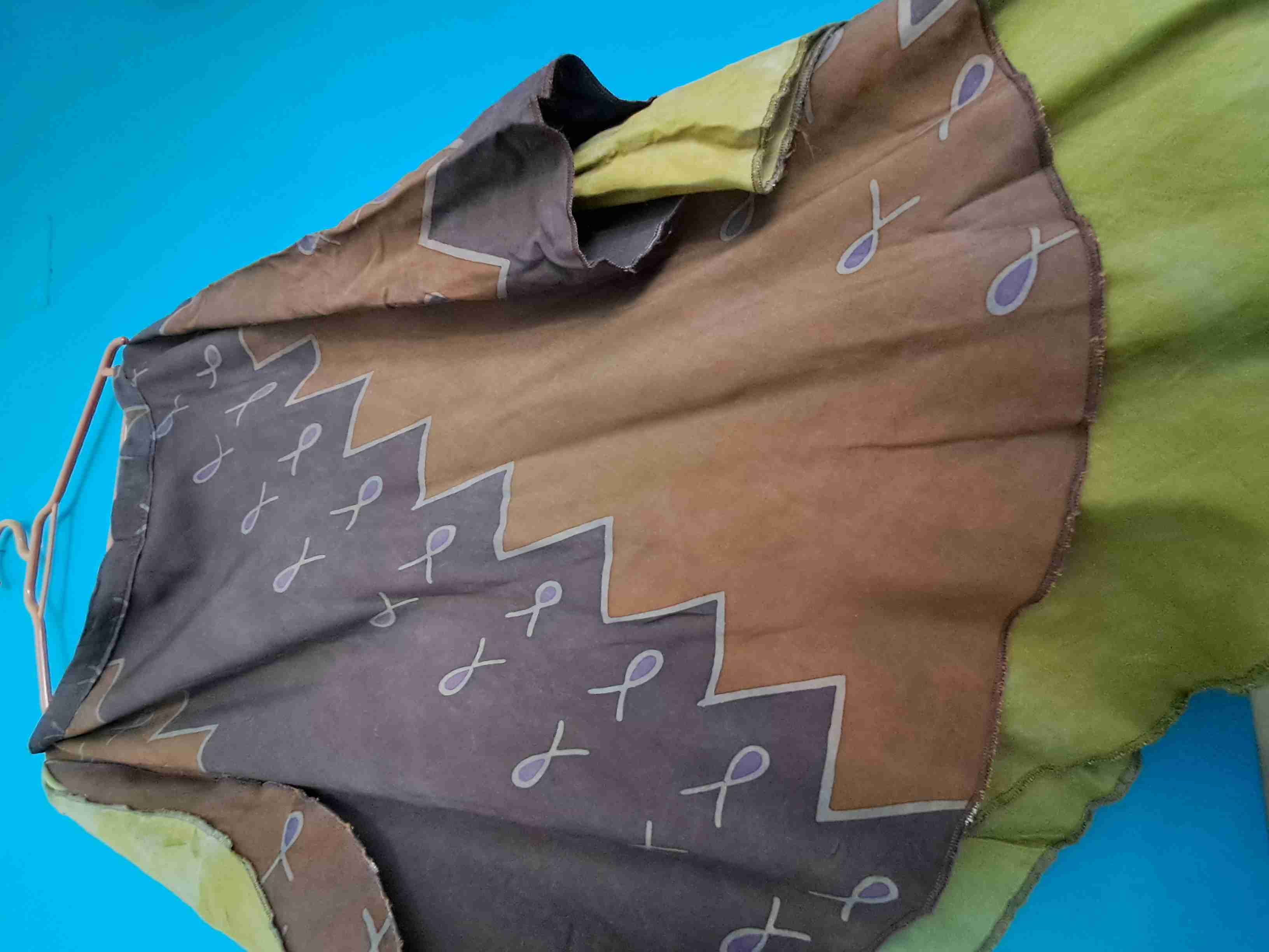 Falda pareo, estampada batik de colores - 1