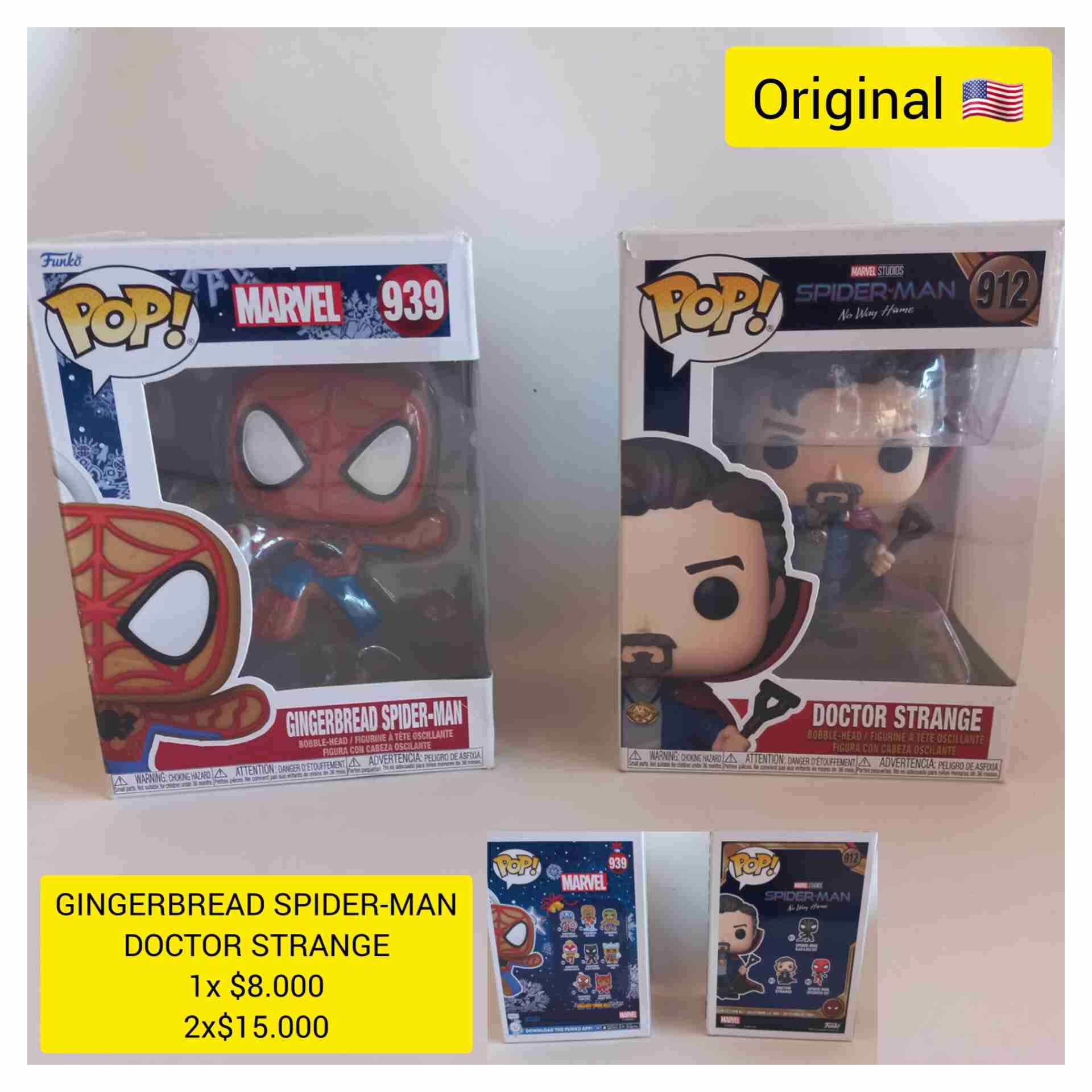 Funko Pop Gingerbread Spider-Man y Doctor Strange