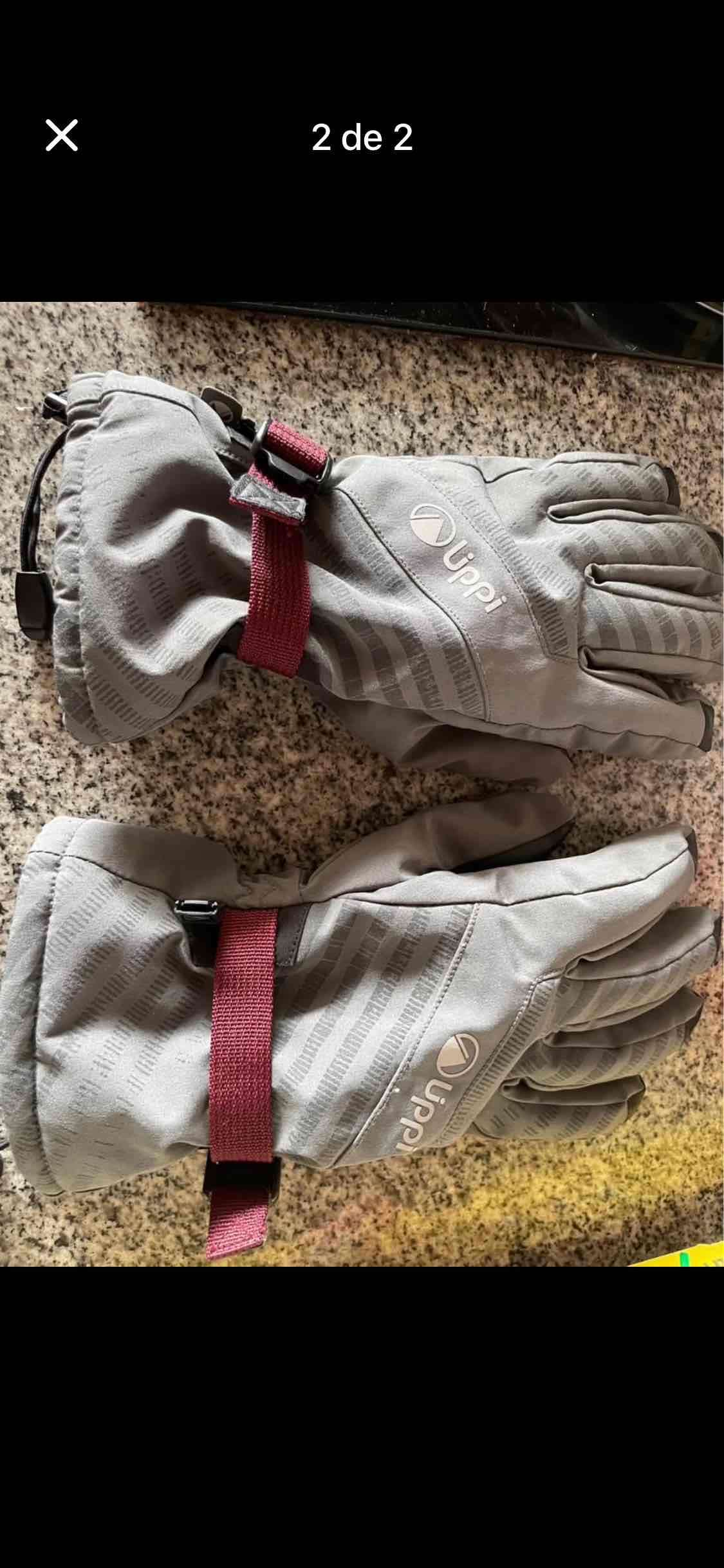 Guantes de esquí grises Lippi - miniatura 1