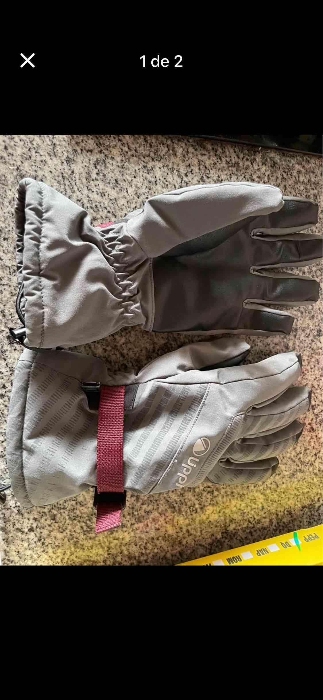 Guantes de esquí grises Lippi - miniatura 2