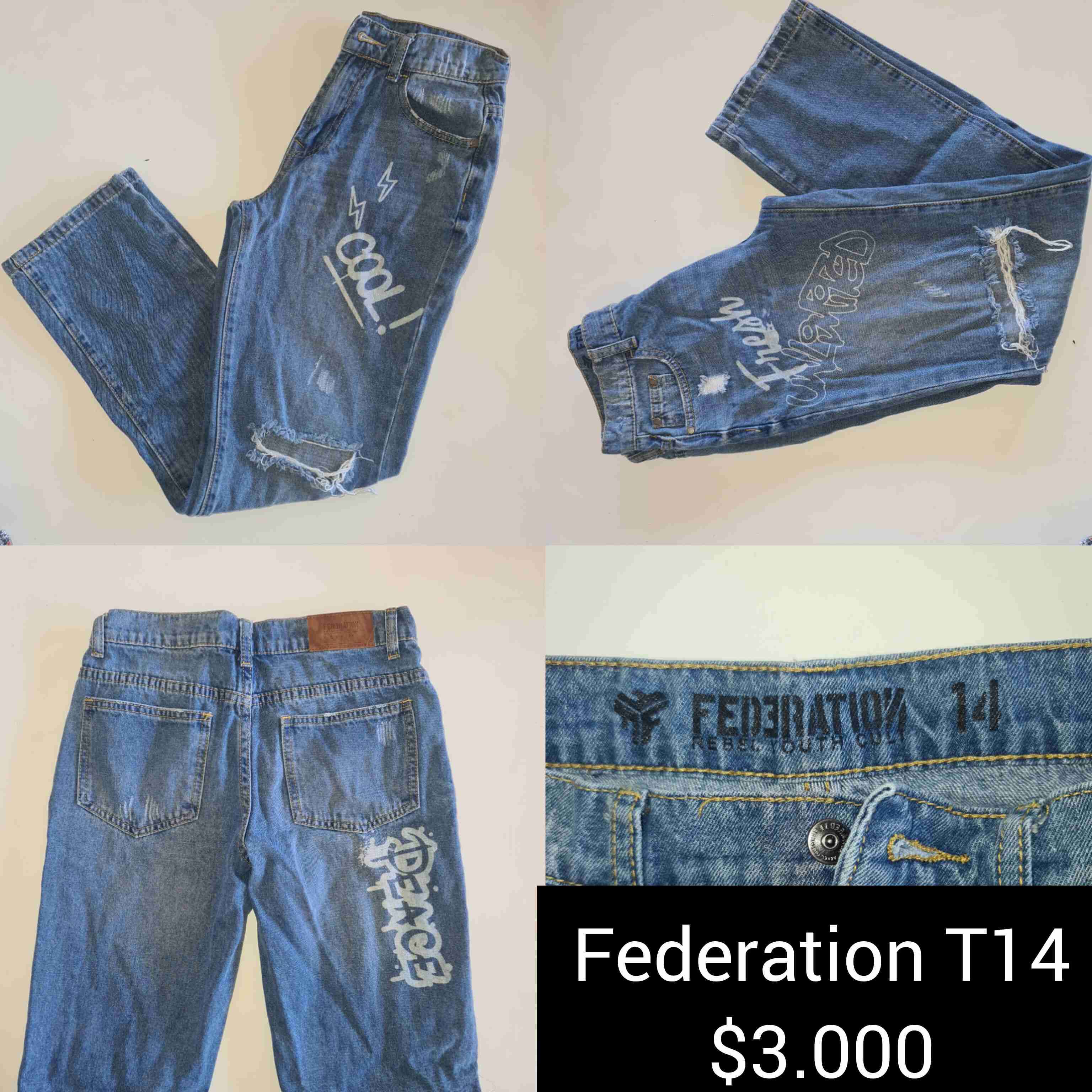 Jeans Federation T14 desgastados