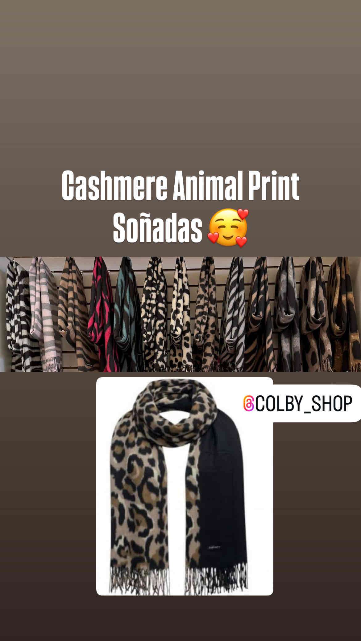 Bufanda animal print cashmere - miniatura 1