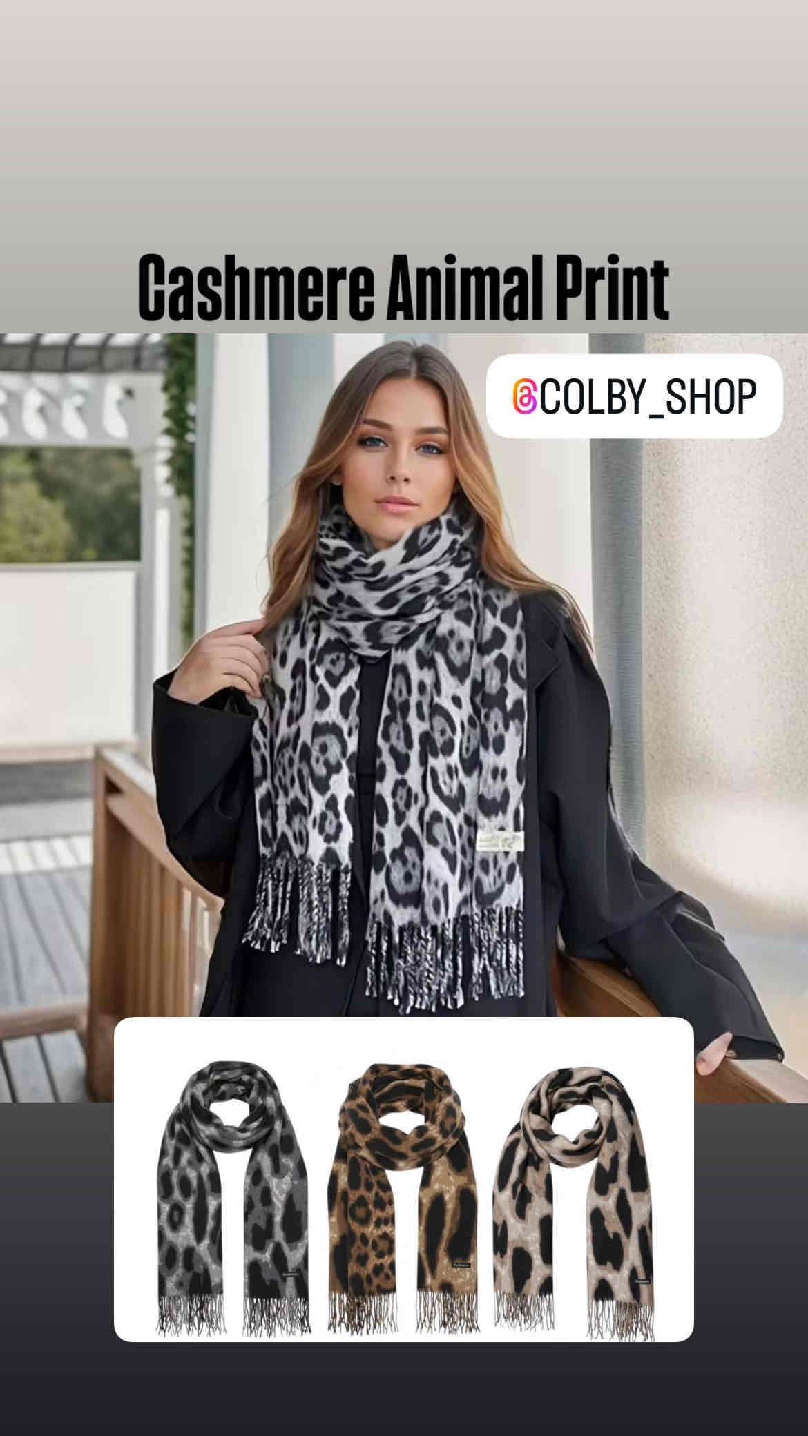 Bufanda animal print cashmere - miniatura 2