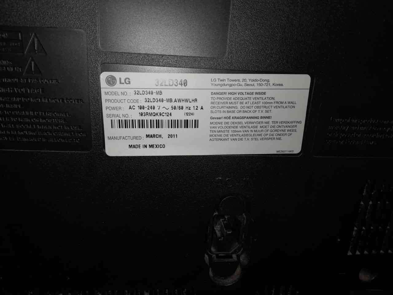 Televisor LCD Marca LG de 32” - 4