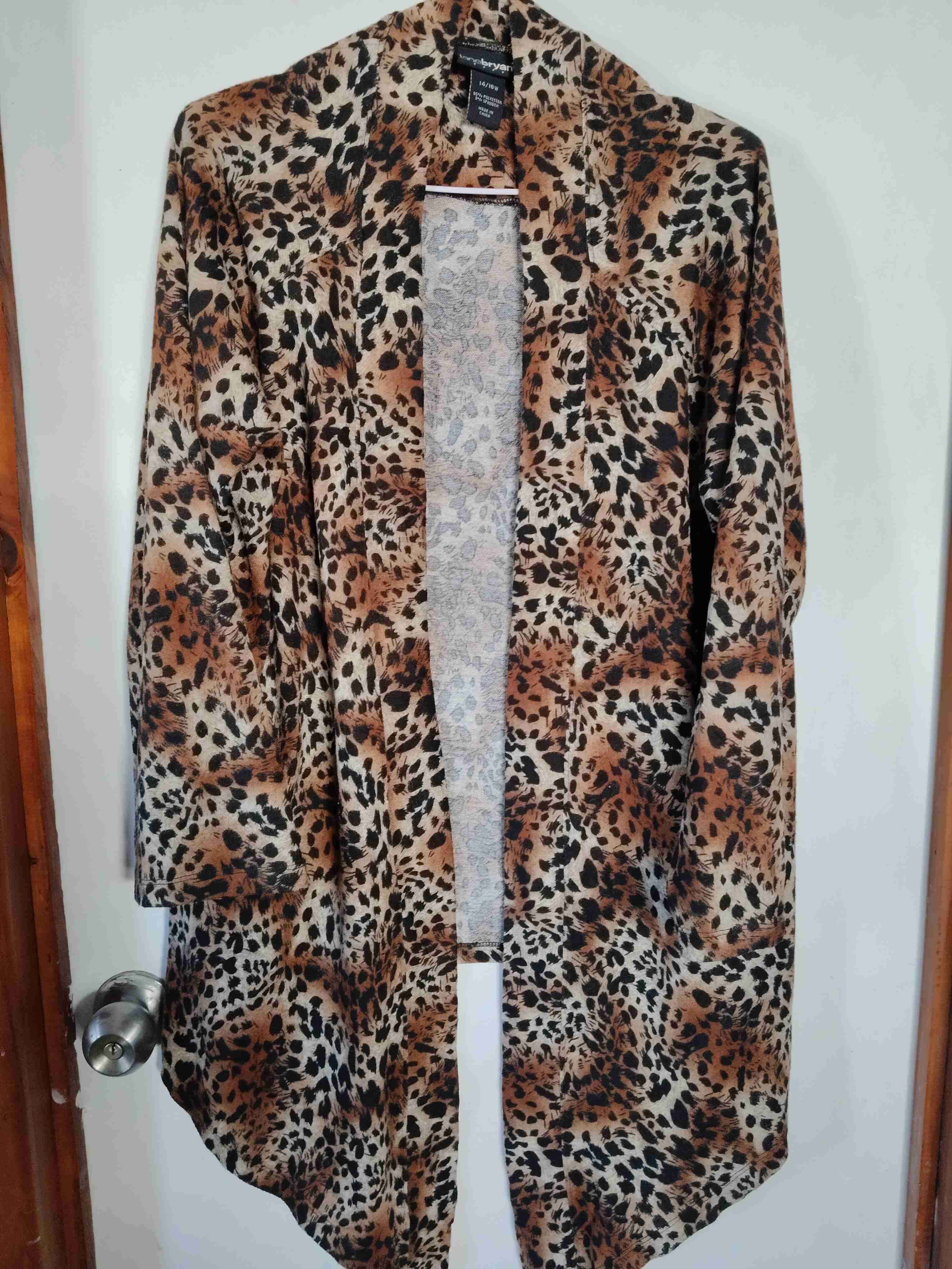 Cardigan de leopardo para mujer - miniatura 2