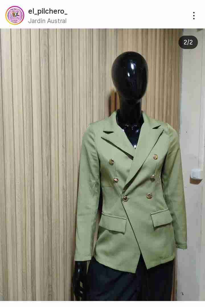 Blazer verde con botones dorados - miniatura 2