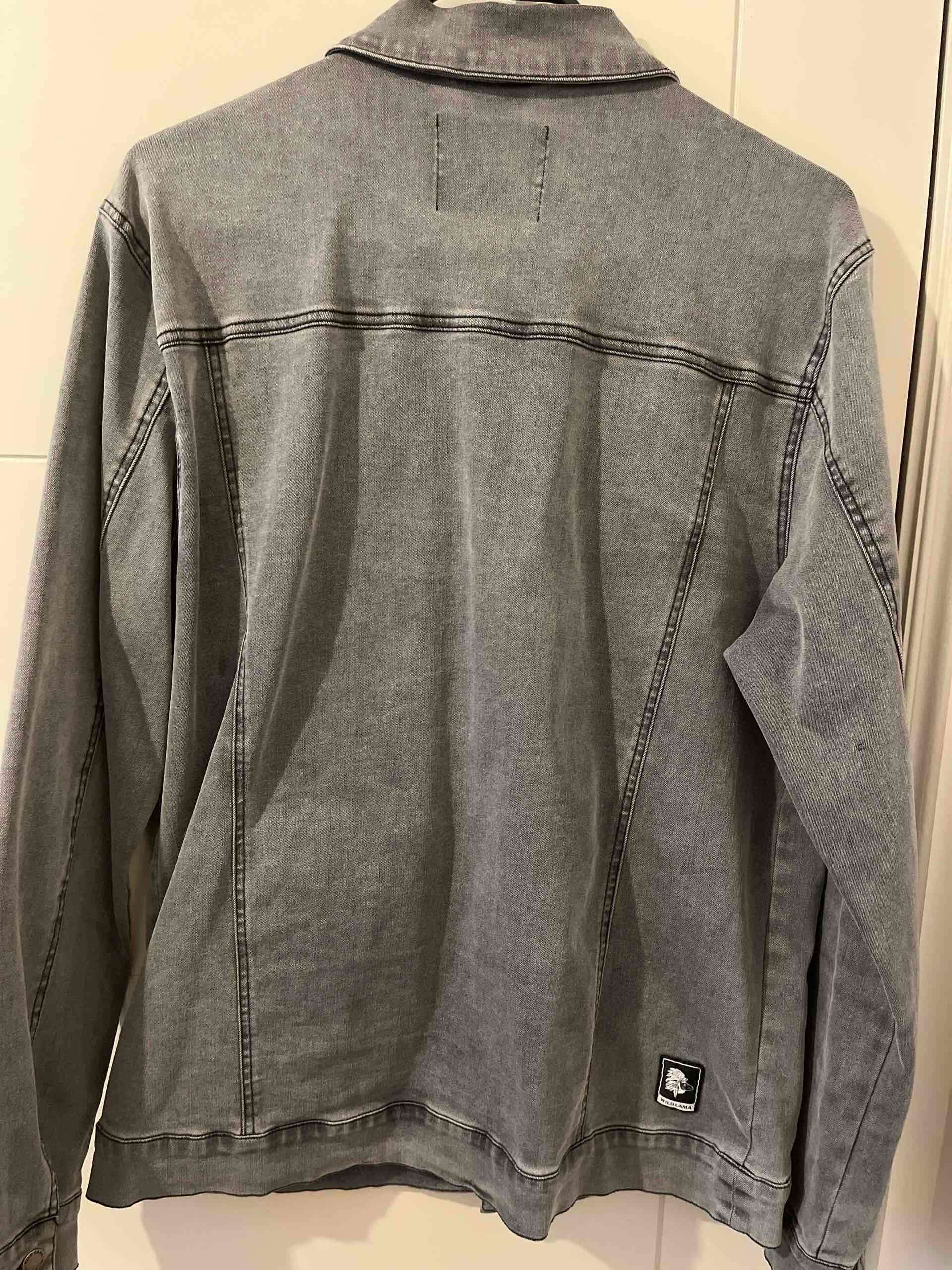 Chaqueta denim gris Wild Lama - miniatura 3