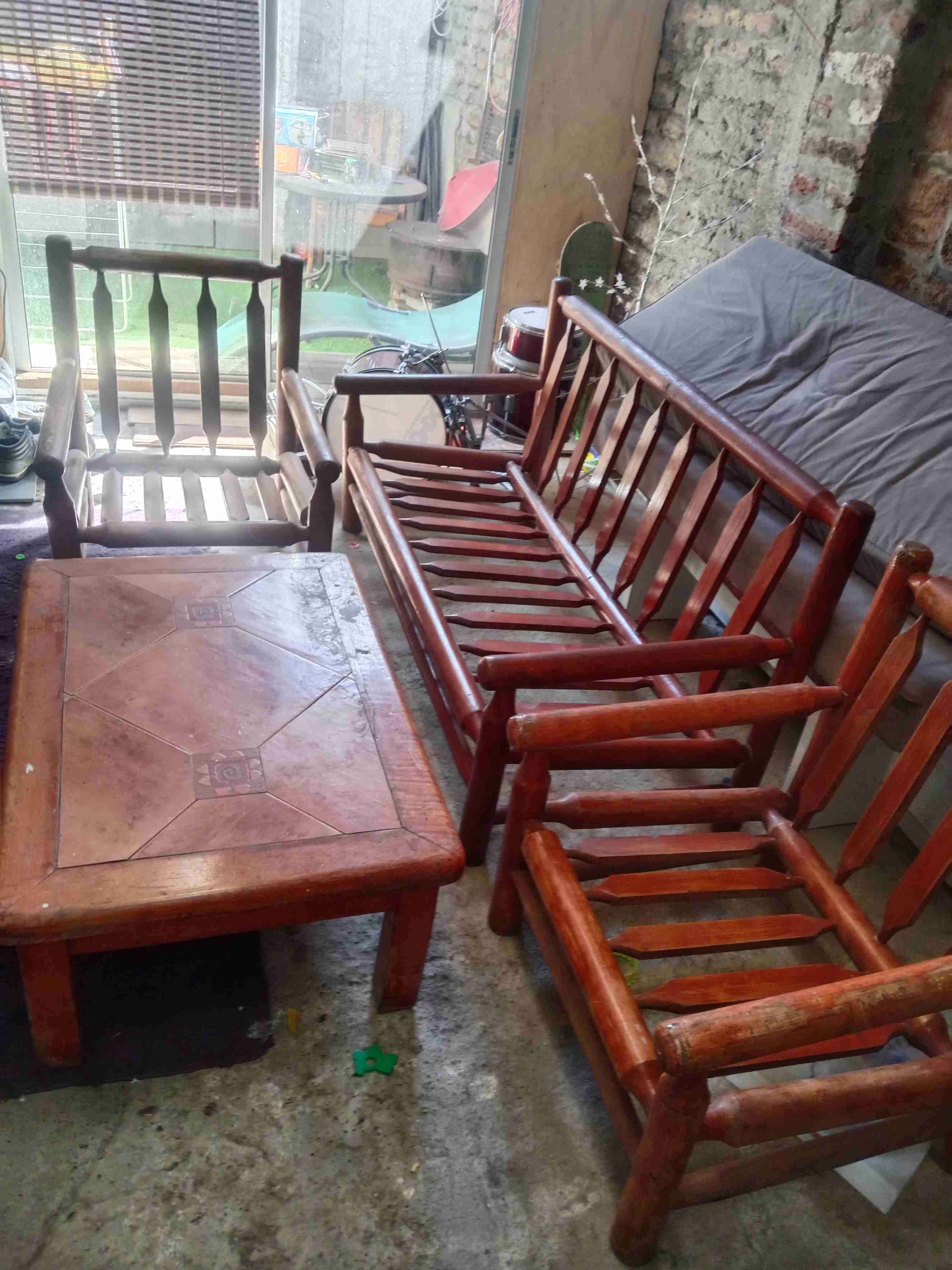 Set muebles de madera jardín - miniatura 3