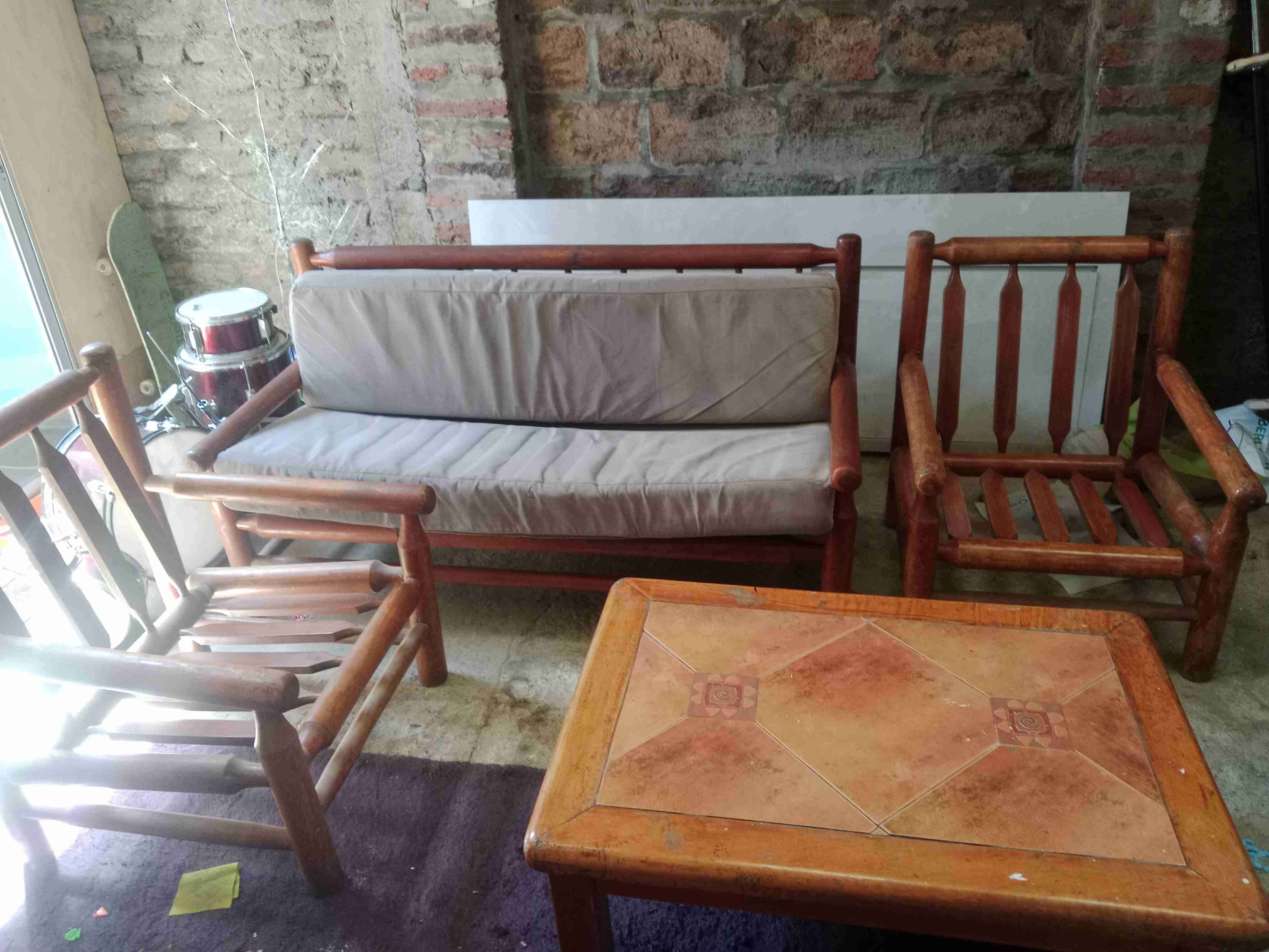 Set muebles de madera jardín - miniatura 5