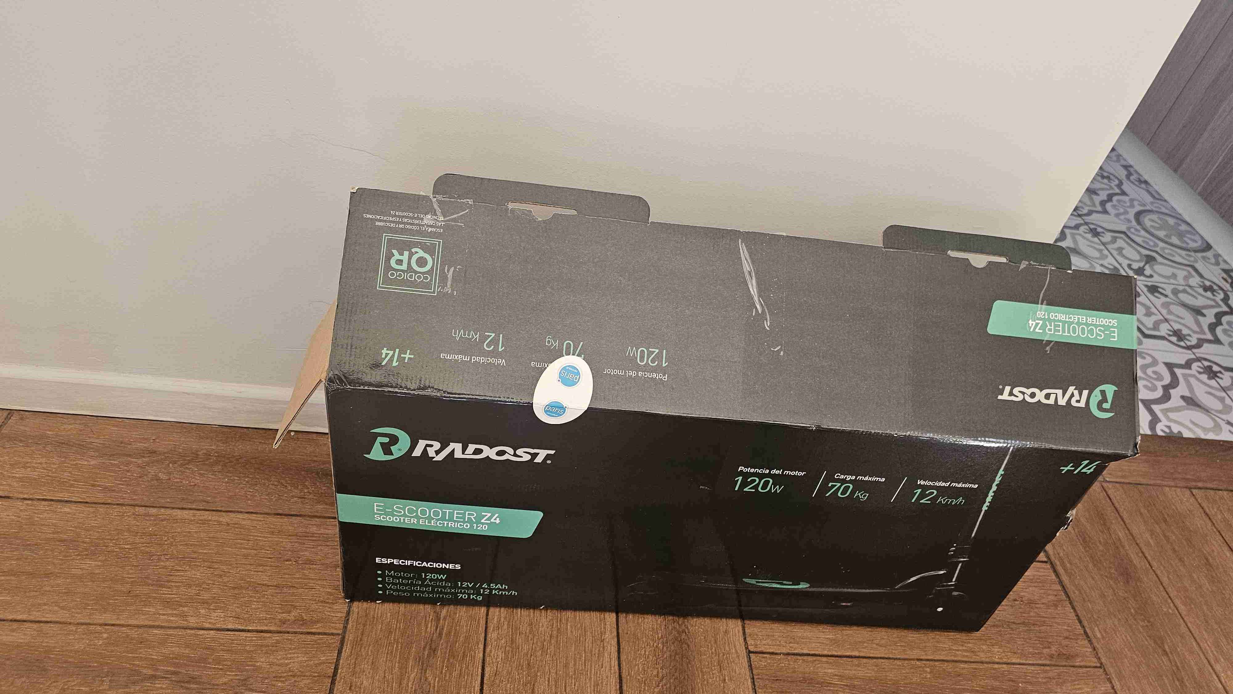 Scooter eléctrico negro en buen estado - miniatura 3