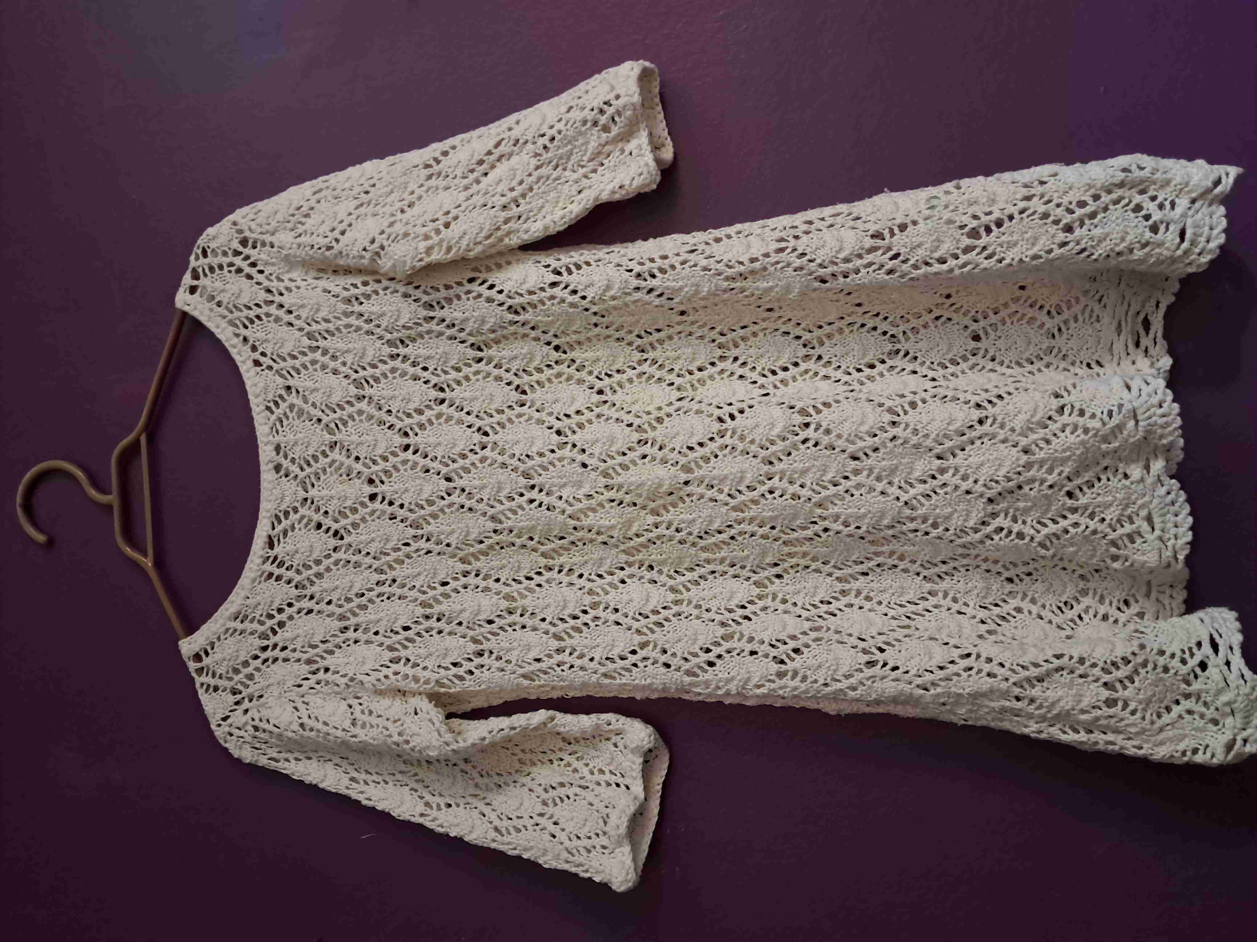 Mini Vestido de tejido blanco - 1