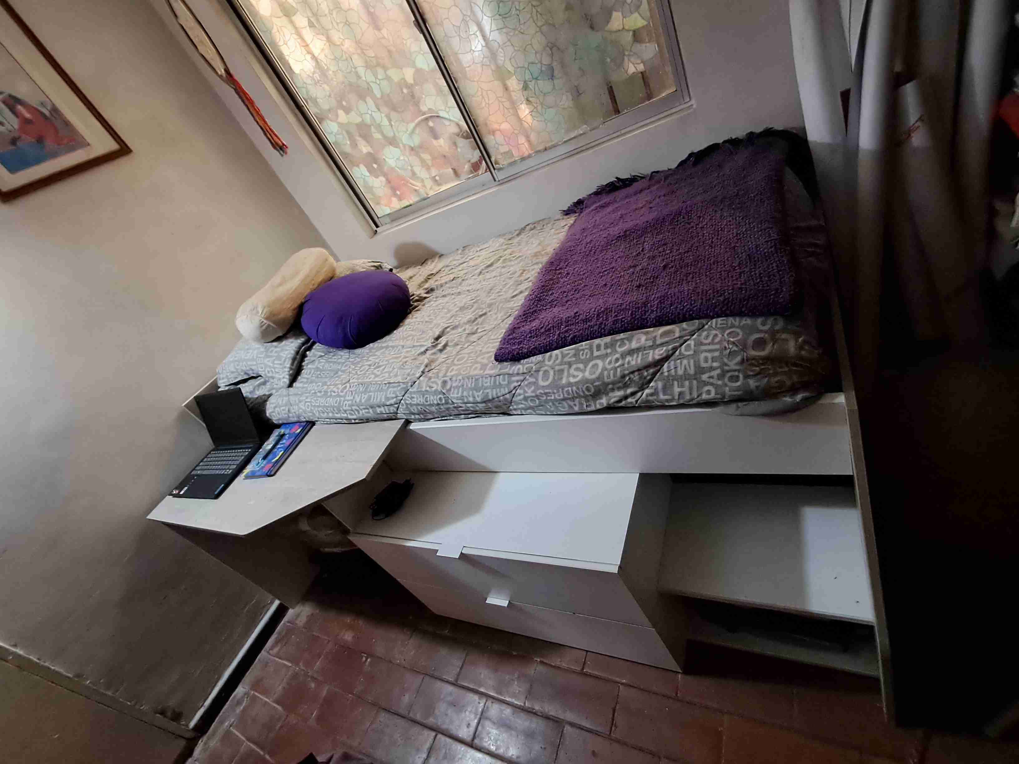 Cama con escritorio y cajones - miniatura 3