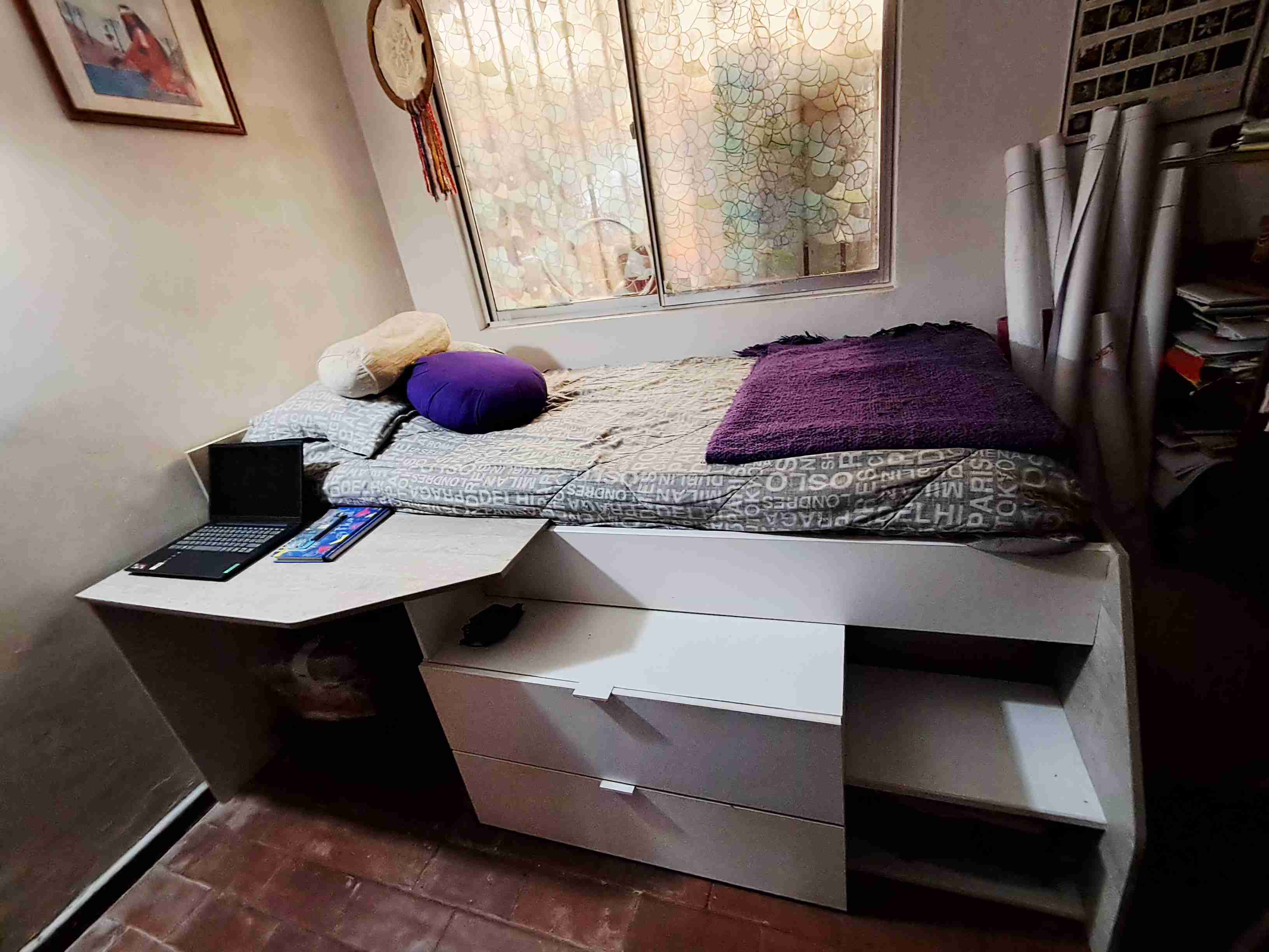 Cama con escritorio y cajones - miniatura 4