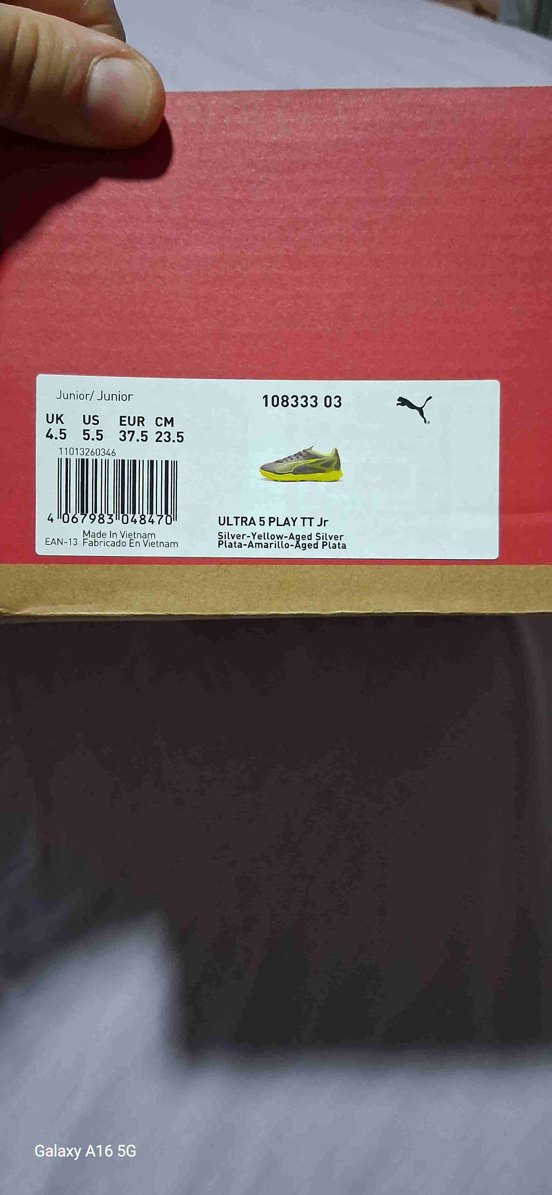 Zapatos deportivos Junior Plata-Amarillo numero - miniatura 1